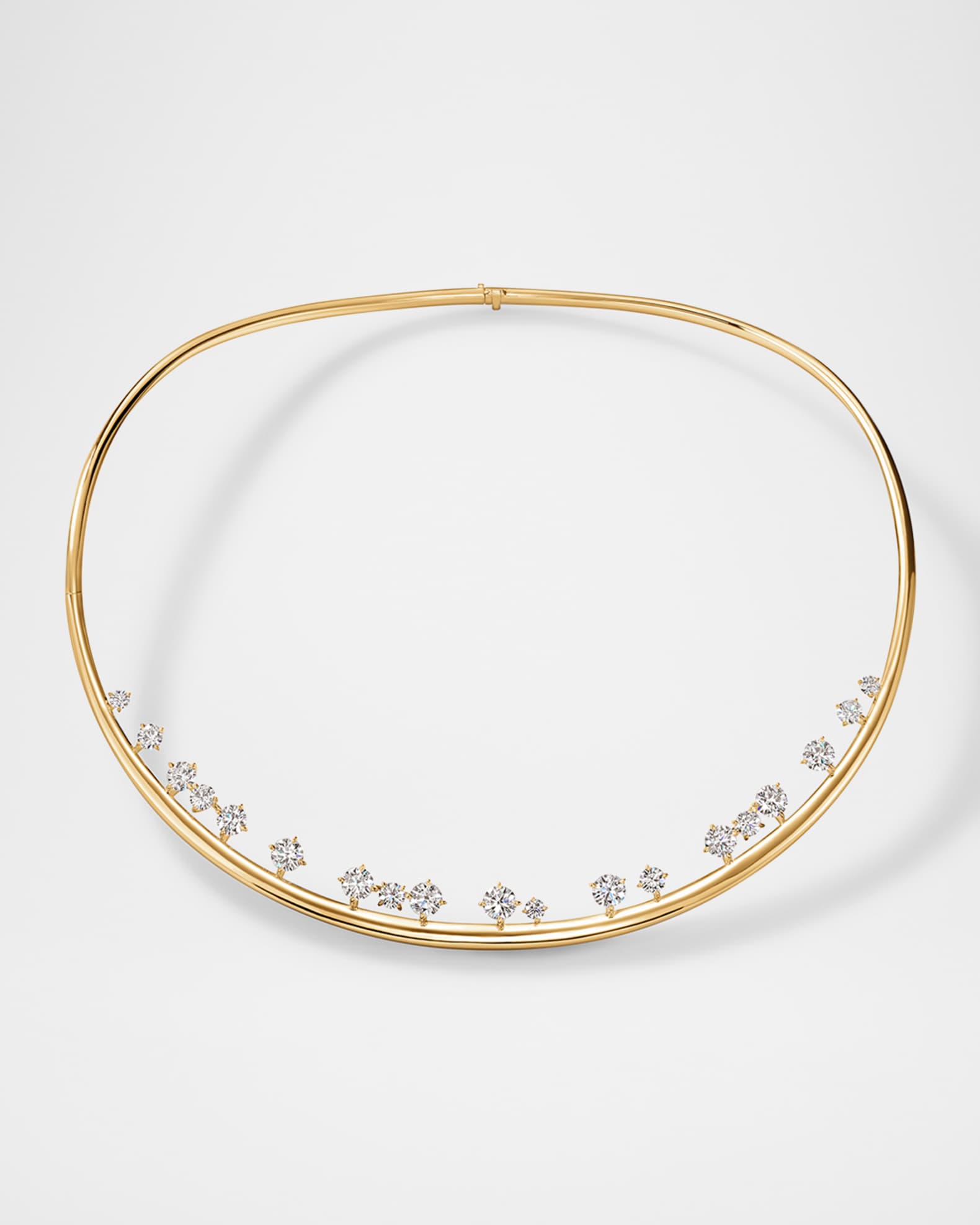 Barre 18K Yellow Gold Floating Diamond Choker 0