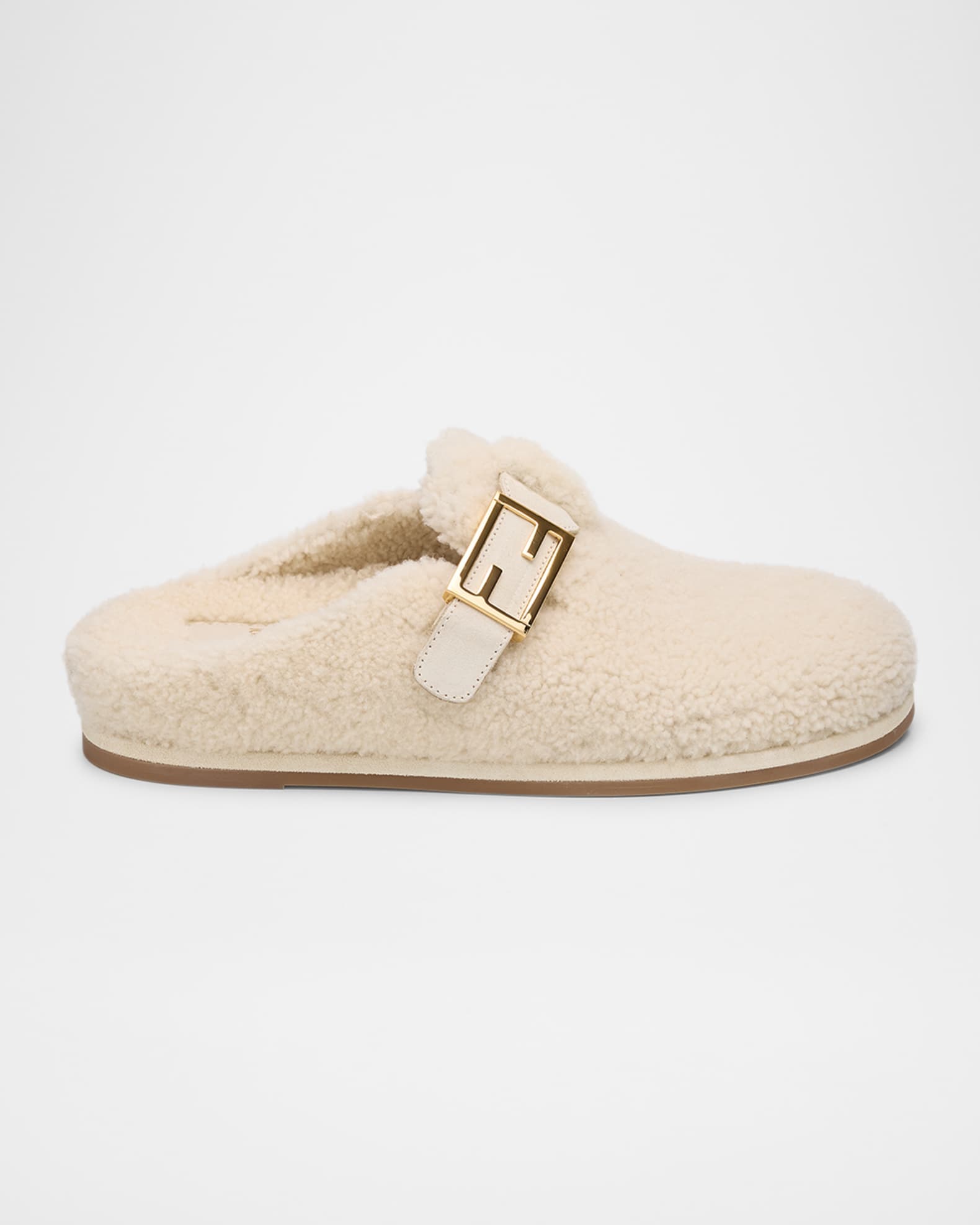 Shearling Buckle Sabot Mules 0