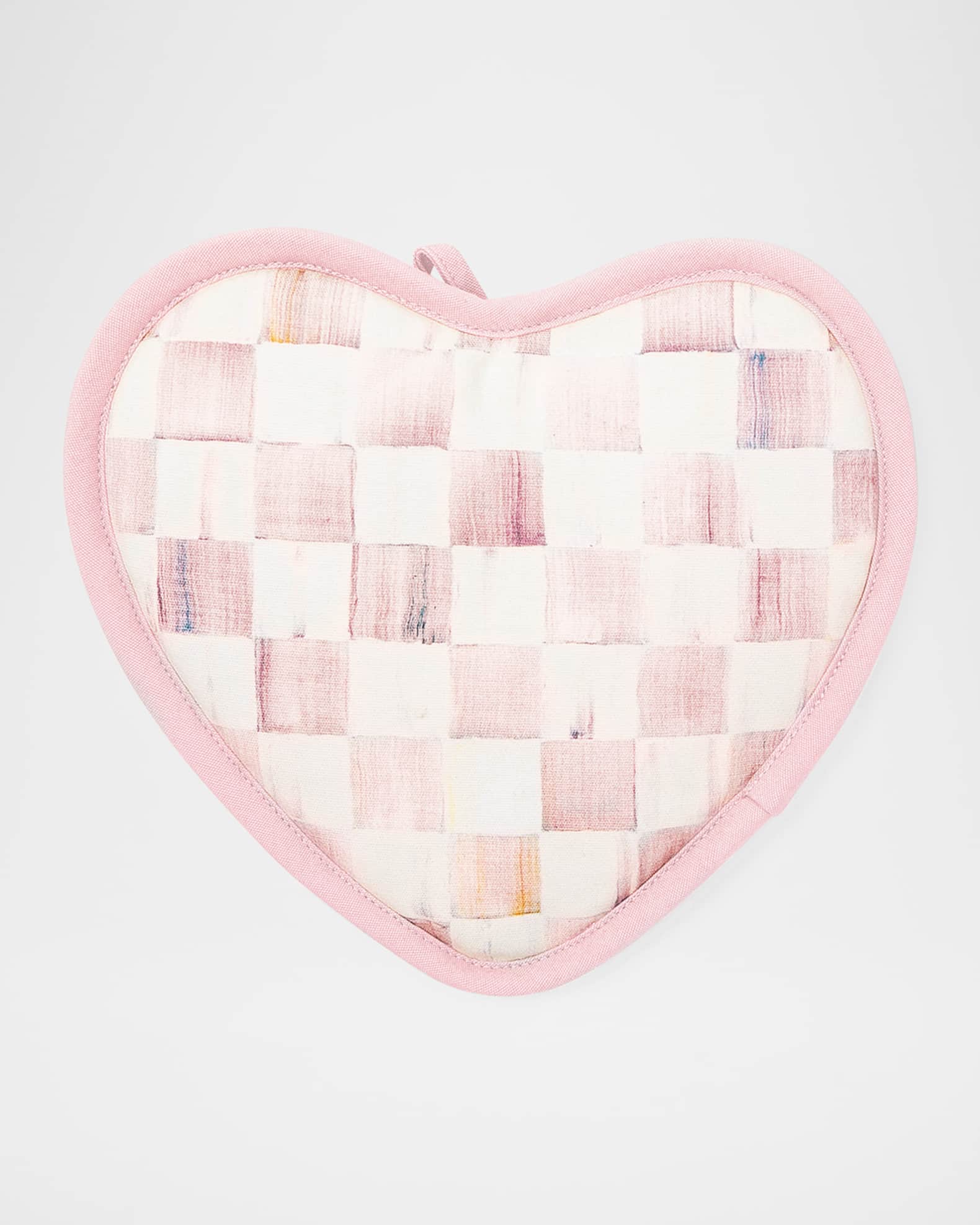 MacKenzieChilds Rosy Check Heart Pot Holder Neiman Marcus
