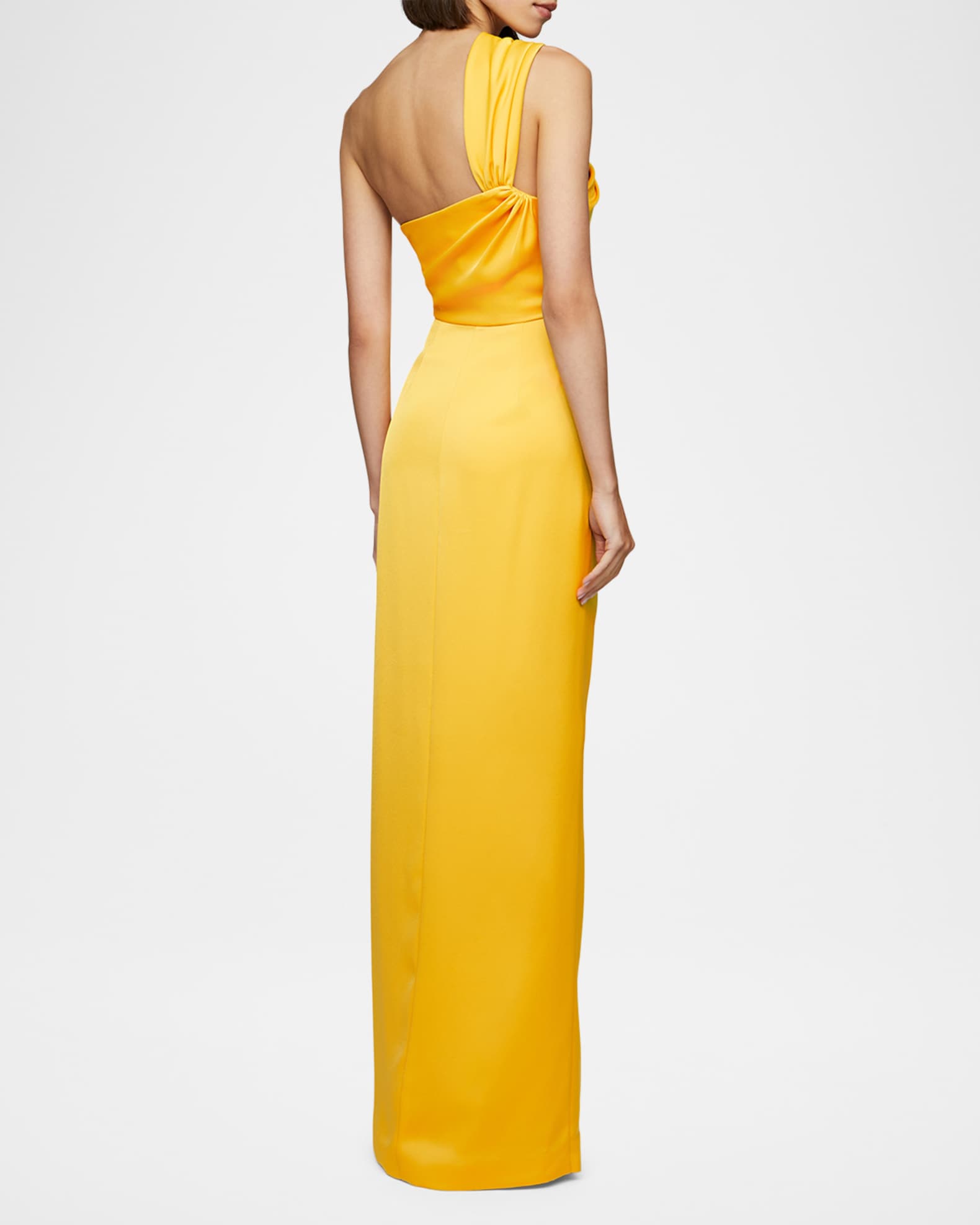 Halston Blaise One-Shoulder Cutout Column Gown | Neiman Marcus Halston Blaise One-Shoulder Cutout Column Gown | Neiman Marcus
