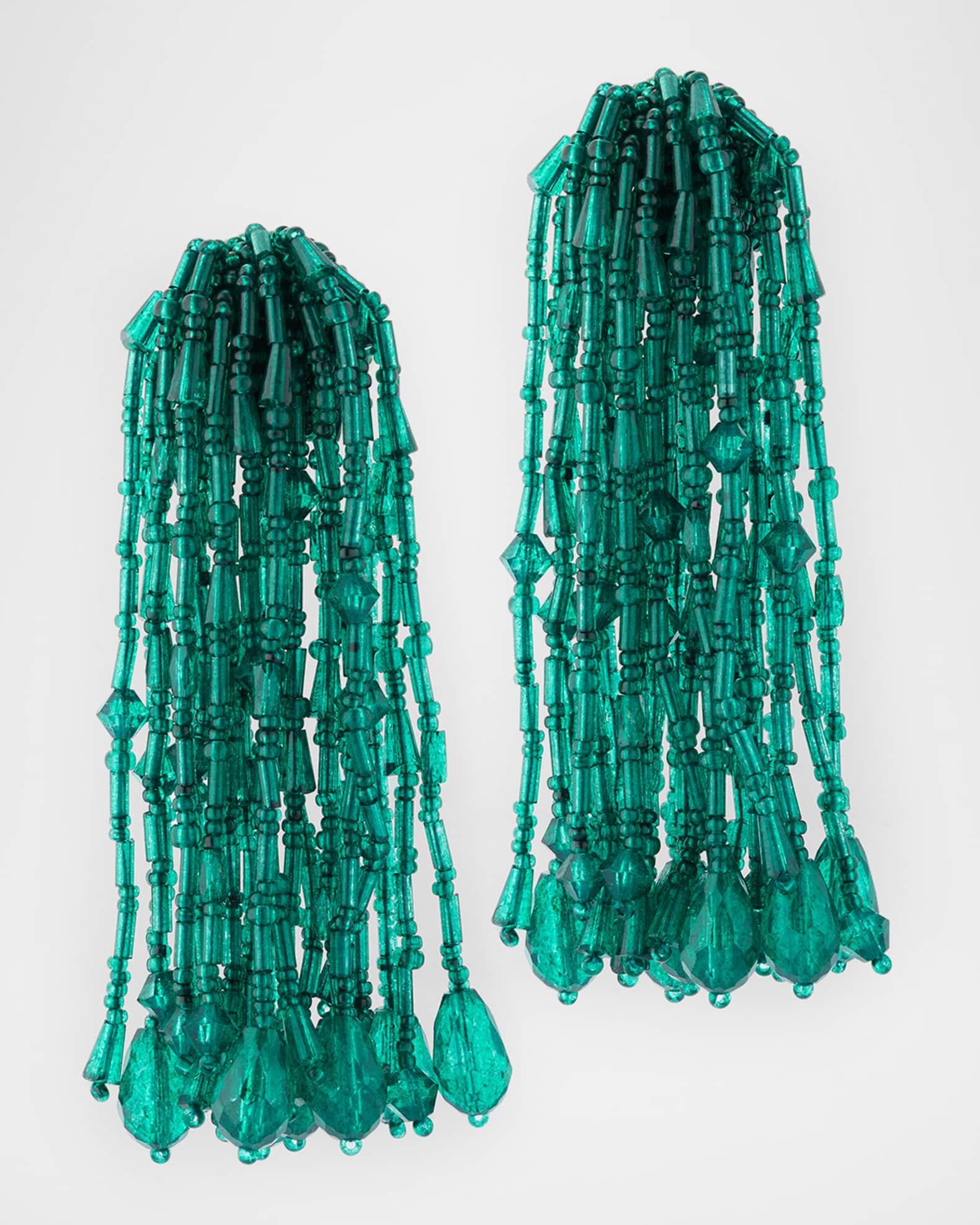 Faceted Bead Pompon Earrings 0