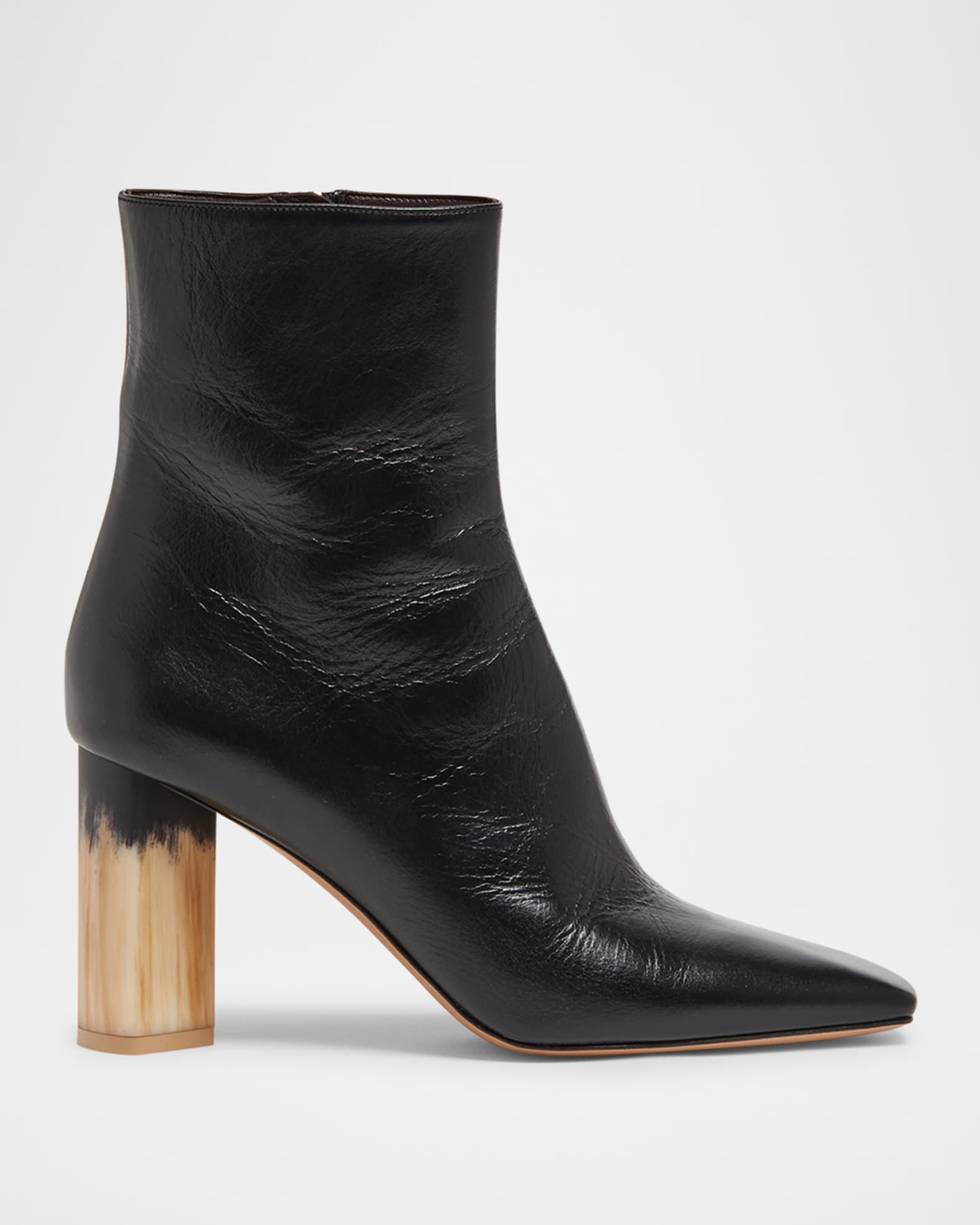 Georgia Leather Block-Heel Booties 0
