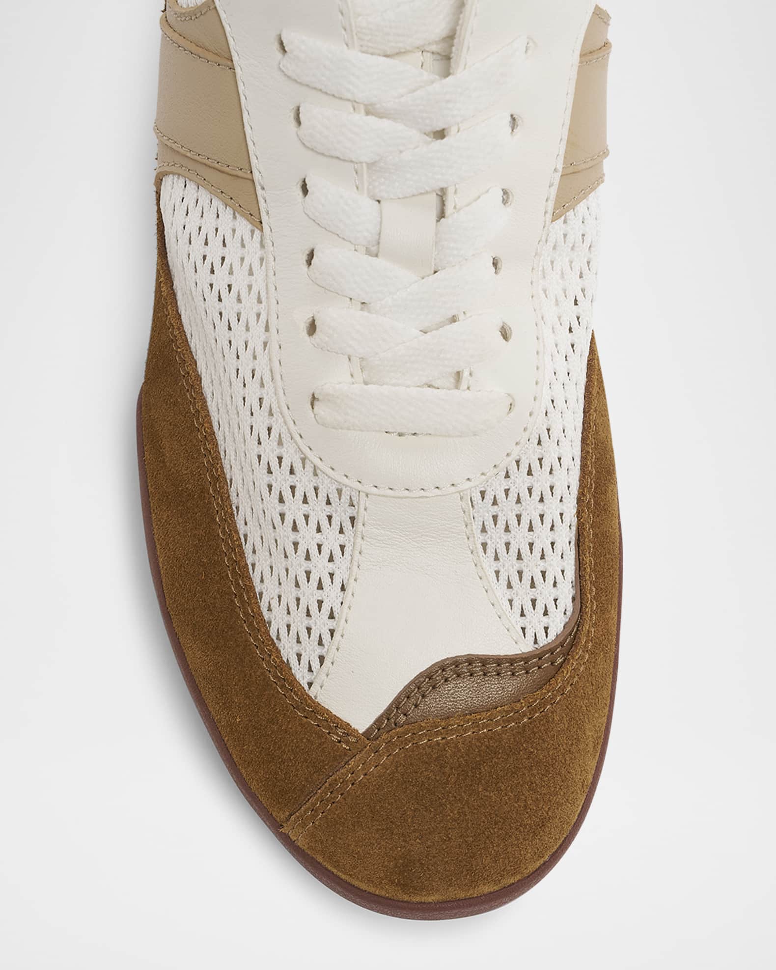Kick Mesh and Leather Low-Top Sneakers | Neiman Marcus