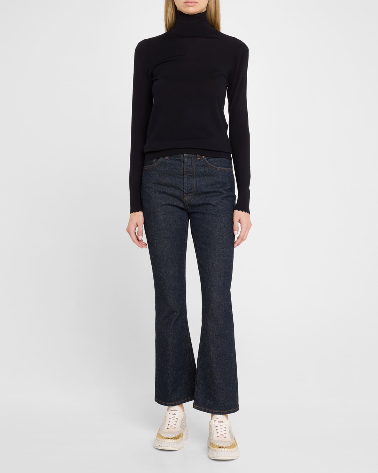 Nama Mesh and Leather Platform Low-Top Sneakers