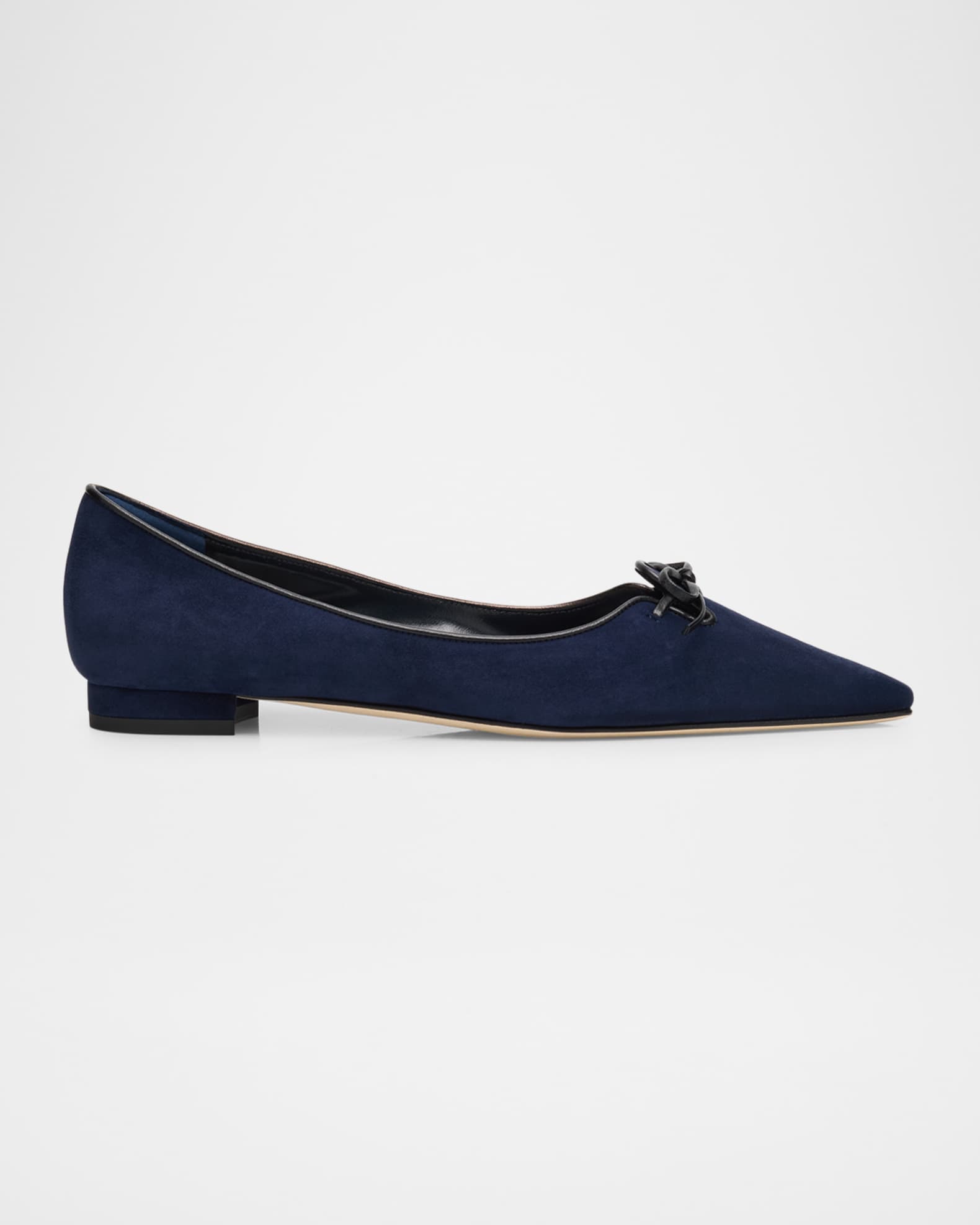 Esmaa Suede Lace-Up Ballerina Flats 0