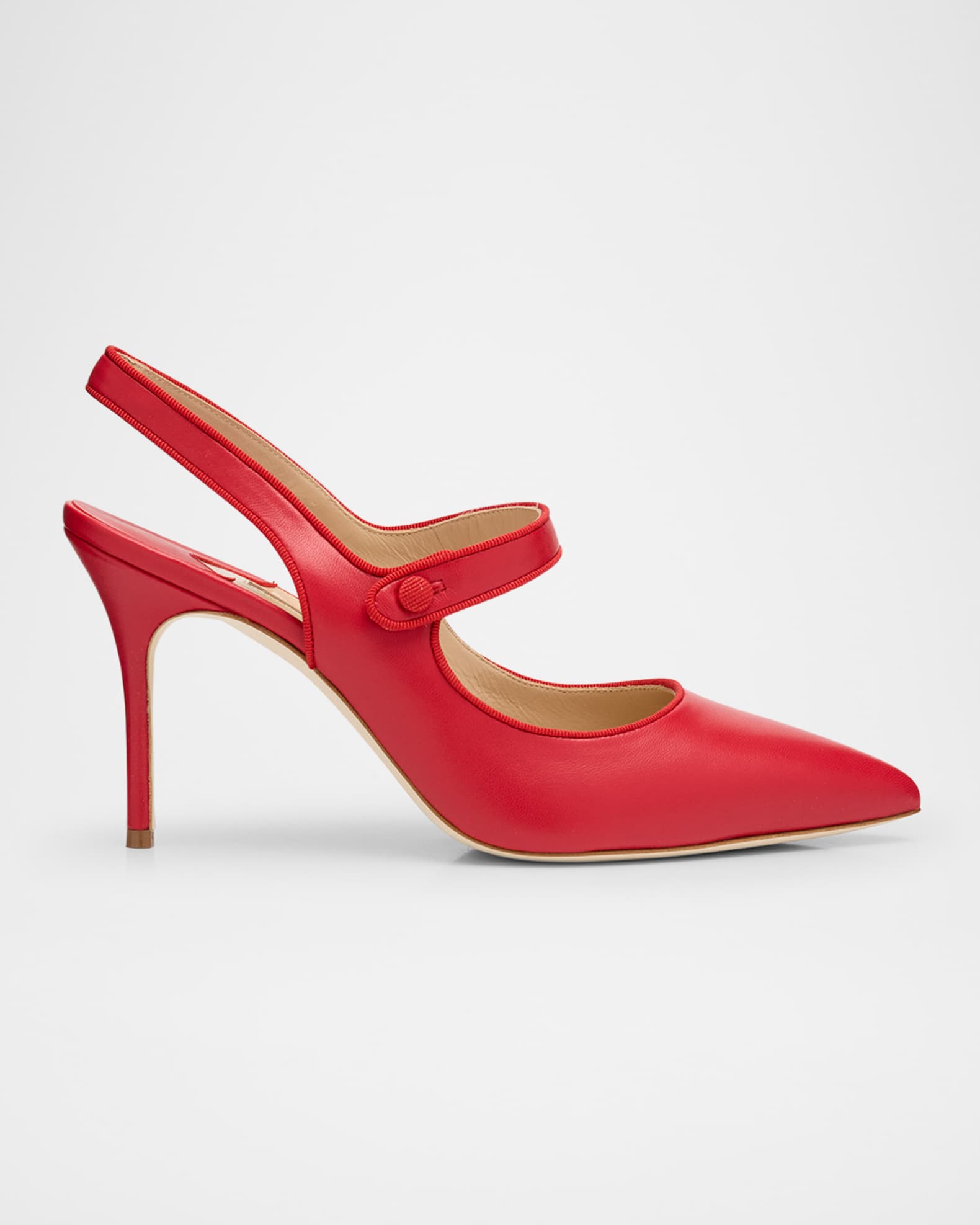 Camparisli Leather Mary Jane Slingback Pumps 0