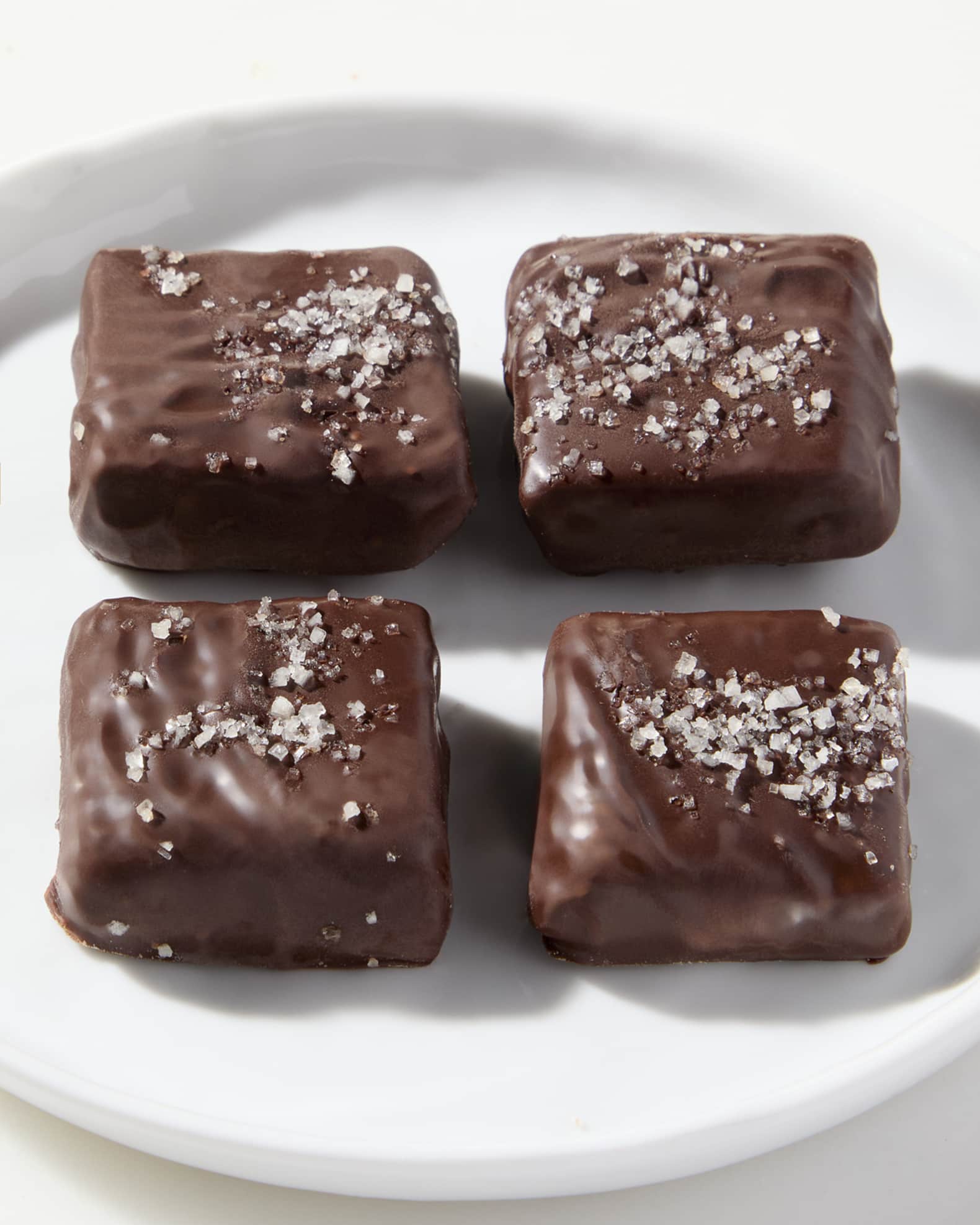 Neiman Marcus Dark Chocolate Almond Toffee with Sea Salt, Set of 2 Tins