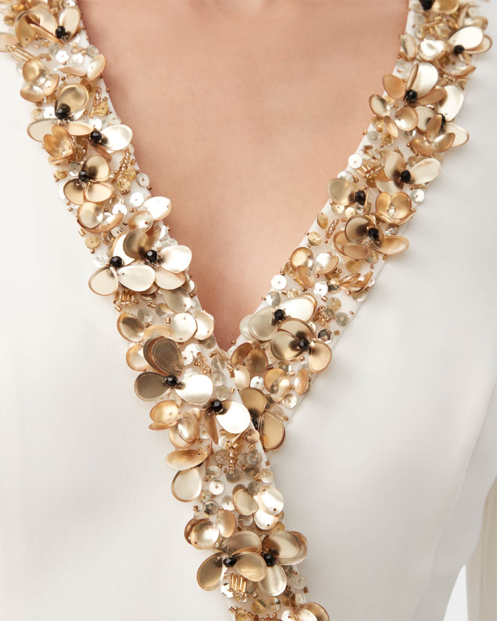 Sequin jewelry neiman marcus top