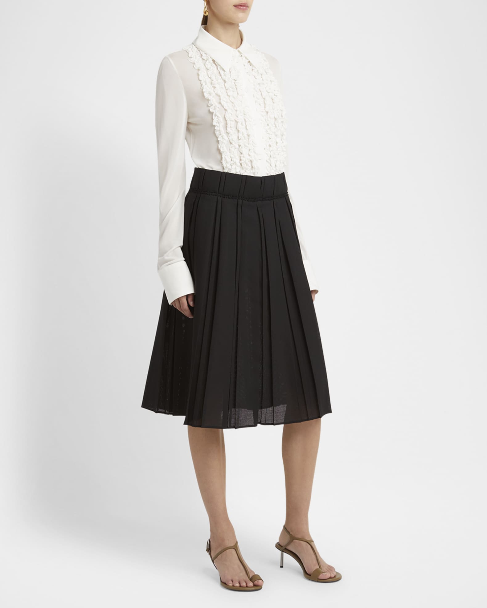 Pleated Wool Skirt 1
