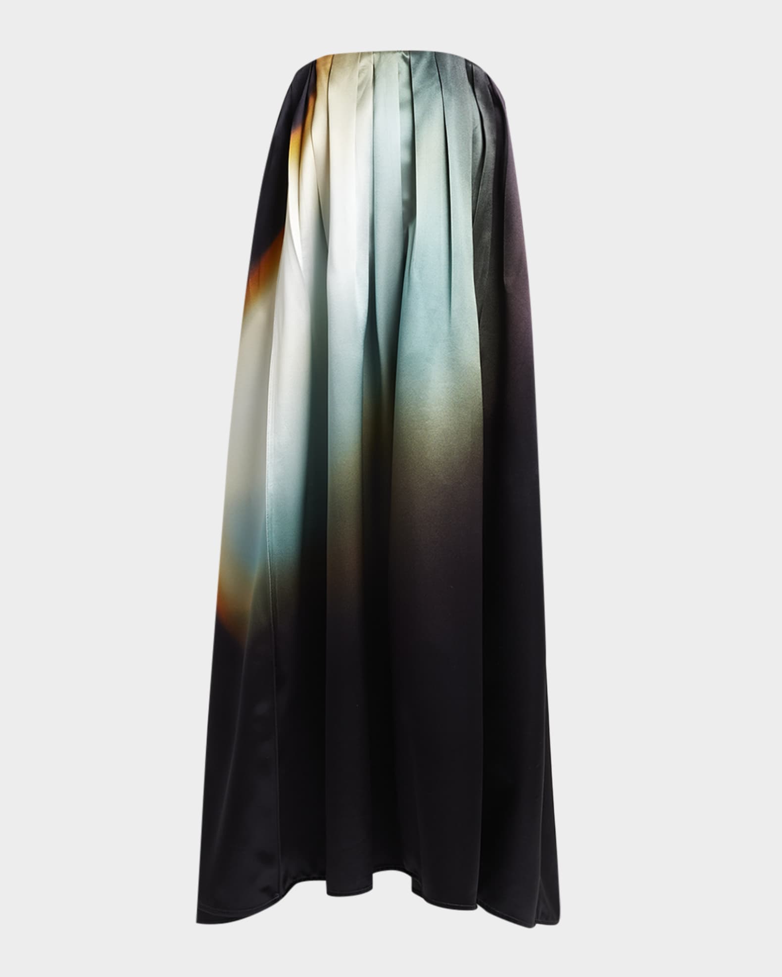 Cruise Long Strapless Pleated Dress 0