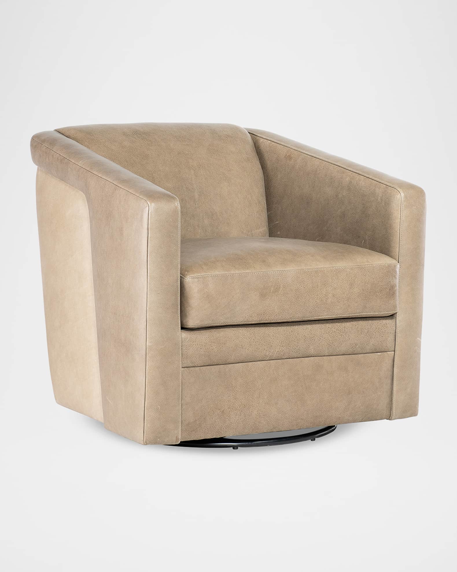 Lorelai Leather Swivel Chair 0