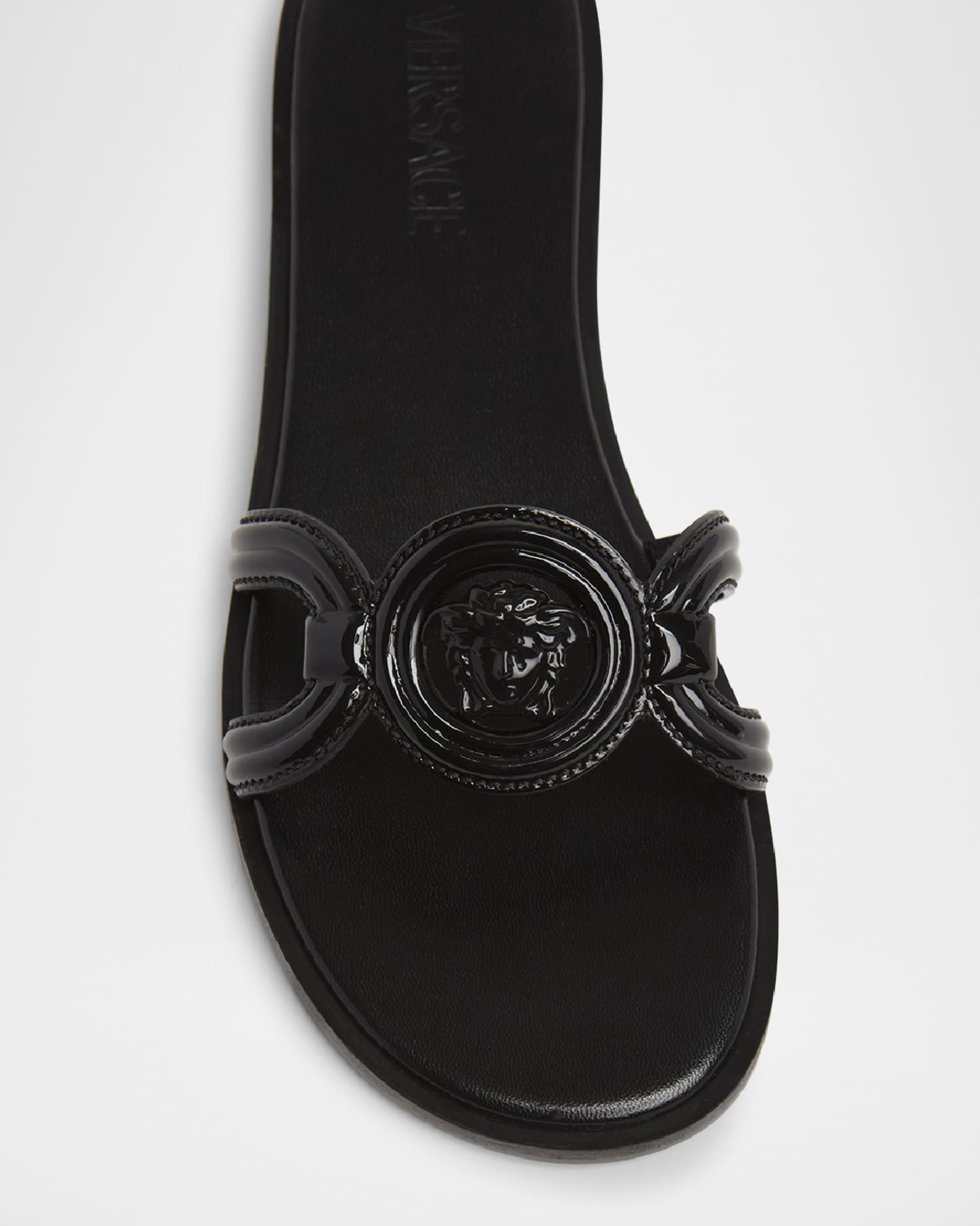 サンダル・ミュール VERSACE  Sandals Women Leather Green/Lime Versace Sandals Size 38. 5 EU - Lime Leather