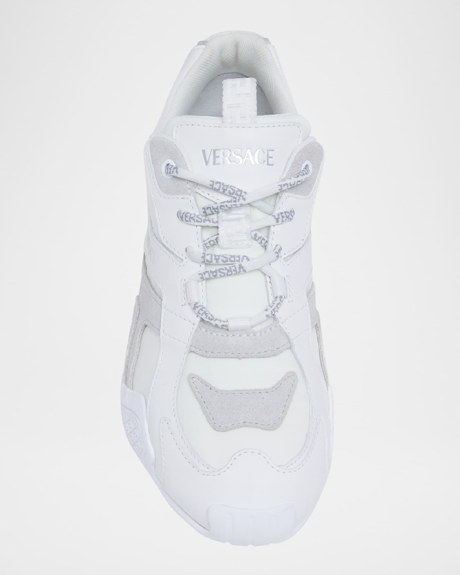Versace Galaxia Mixed Leather Fashion Sneakers | Neiman Marcus