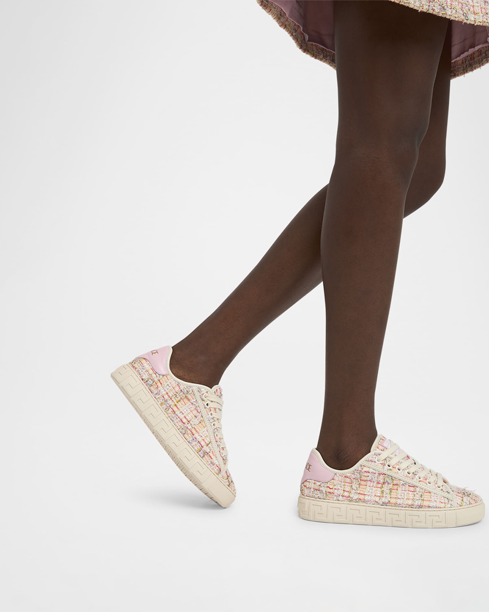 Greca Boucle Low-Top Sneakers 1