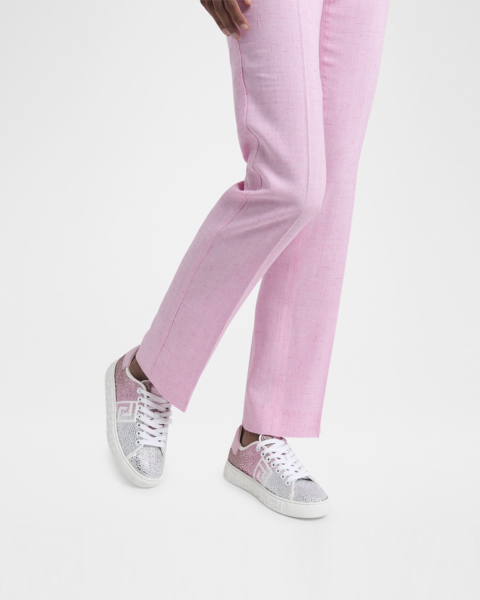 Crystal Greca Low-Top Sneakers 1