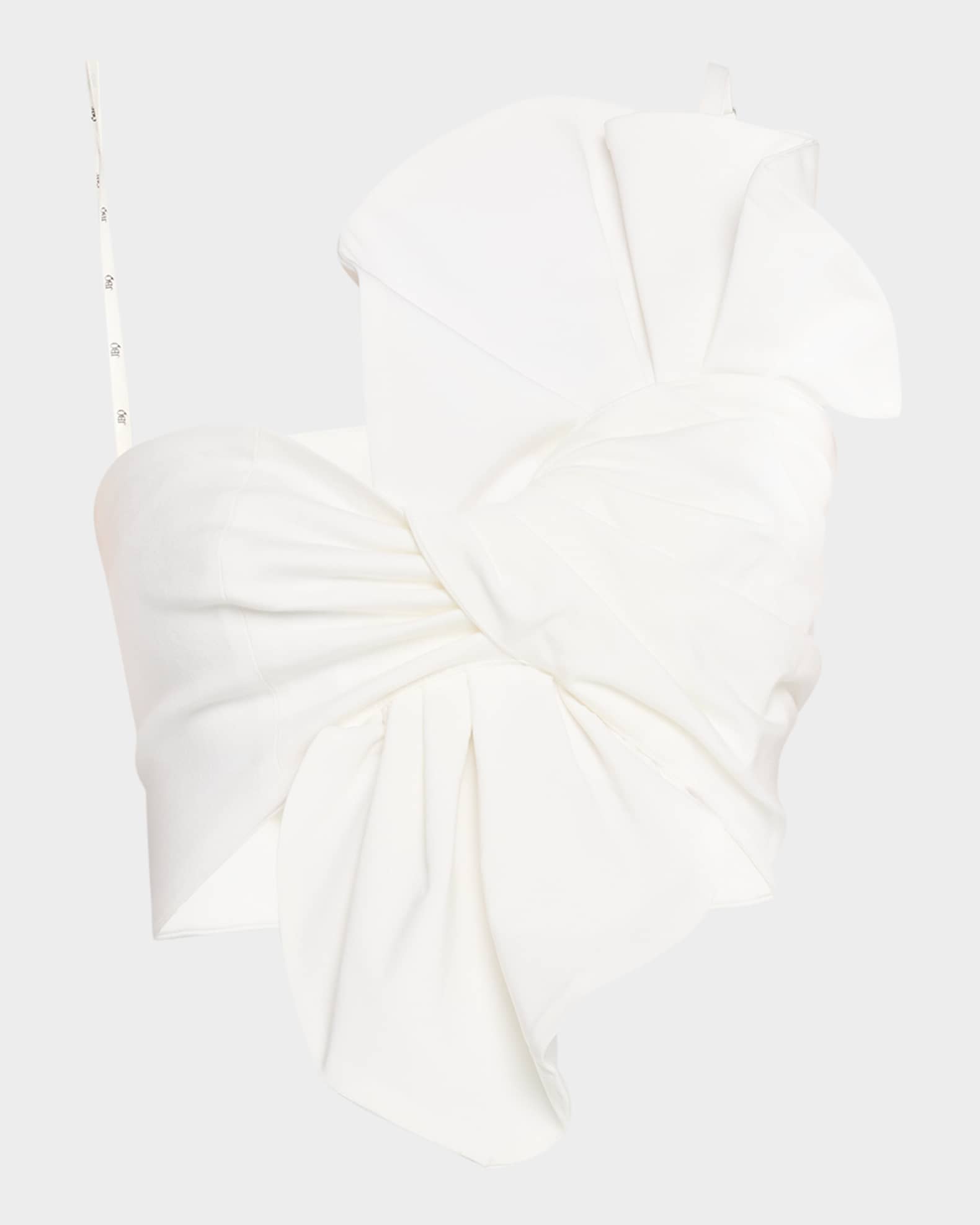 Oyster Twist-Front Crop Top 0