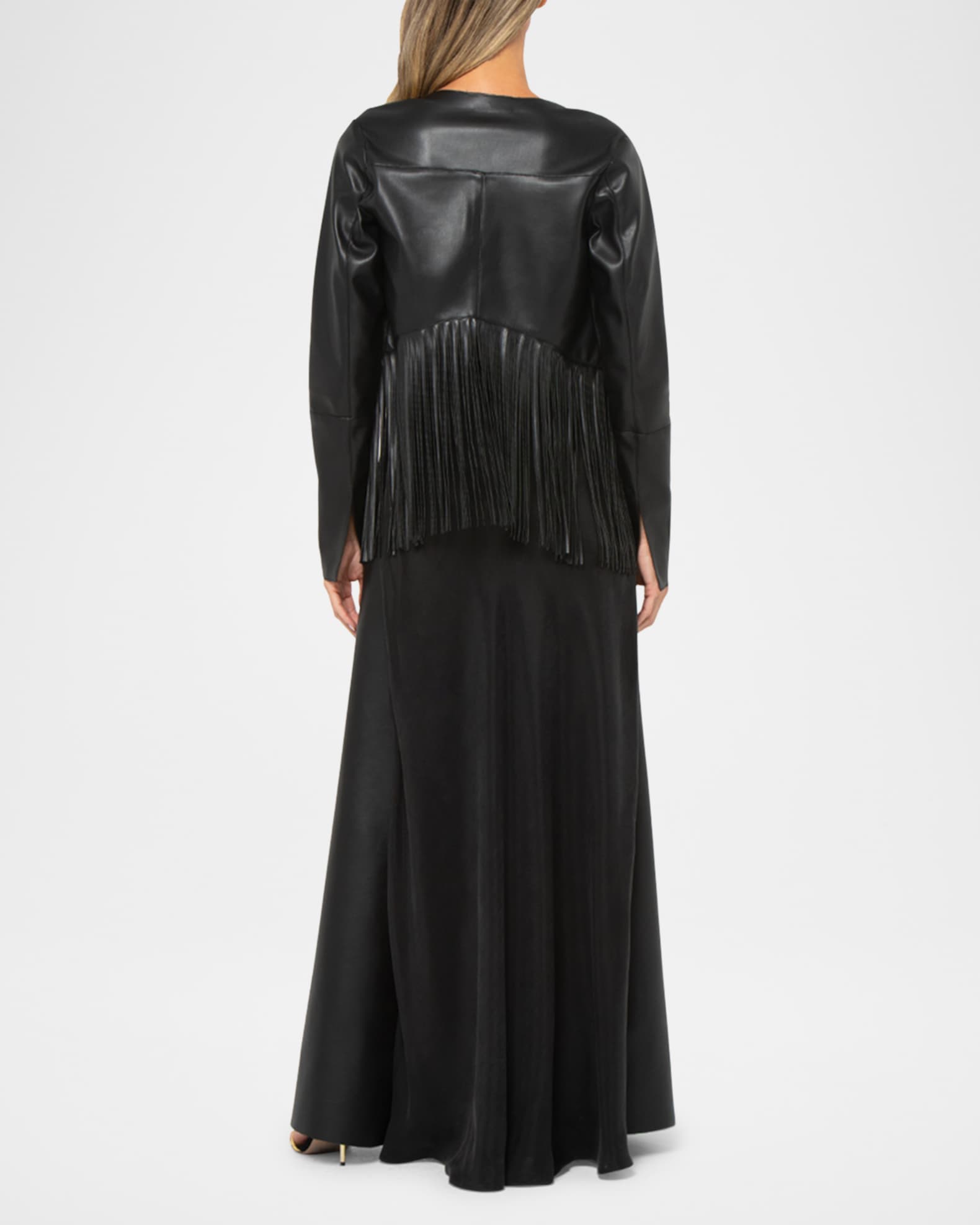 Orion Faux Leather Fringe Jacket 1