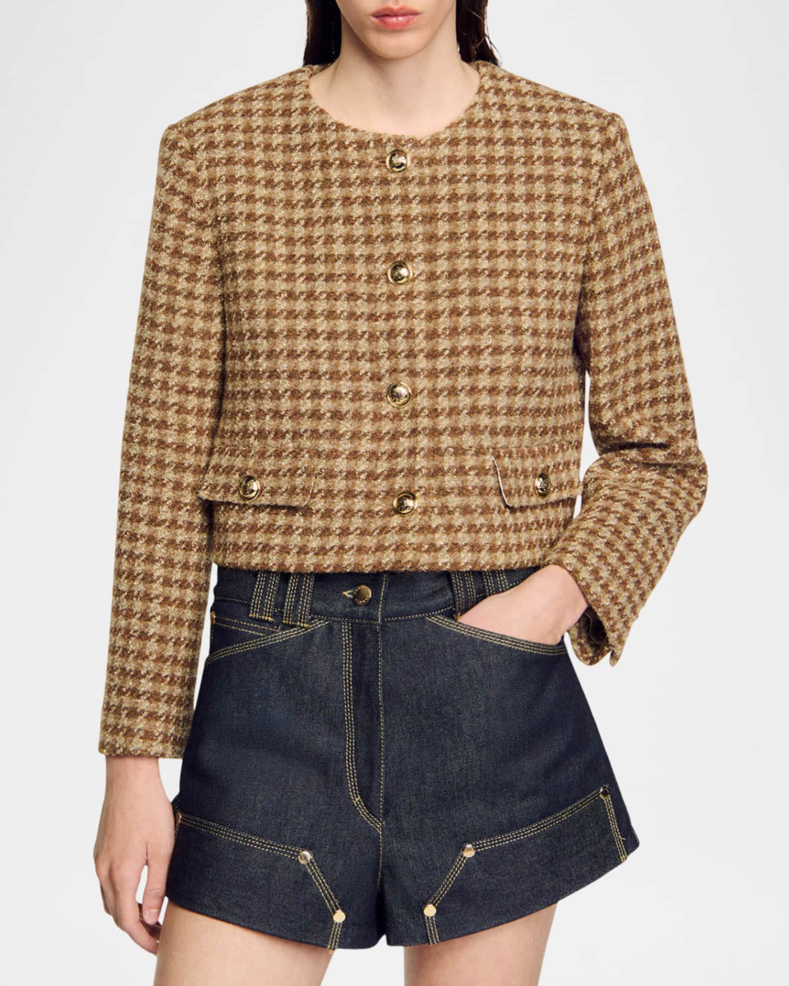 Check structured blazer online