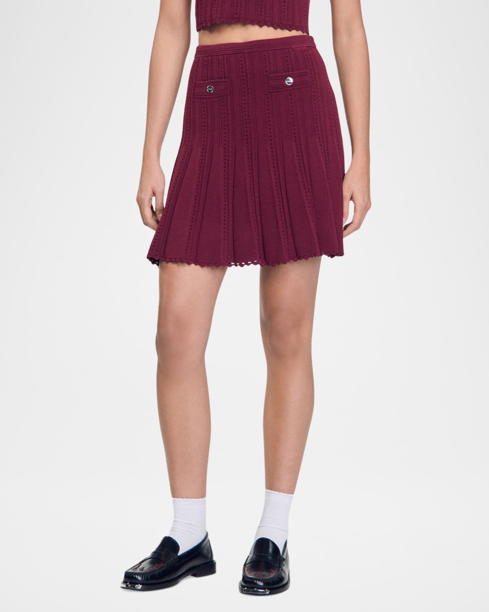 Sandro Bonita Stretch Knit Mini Skirt Neiman Marcus