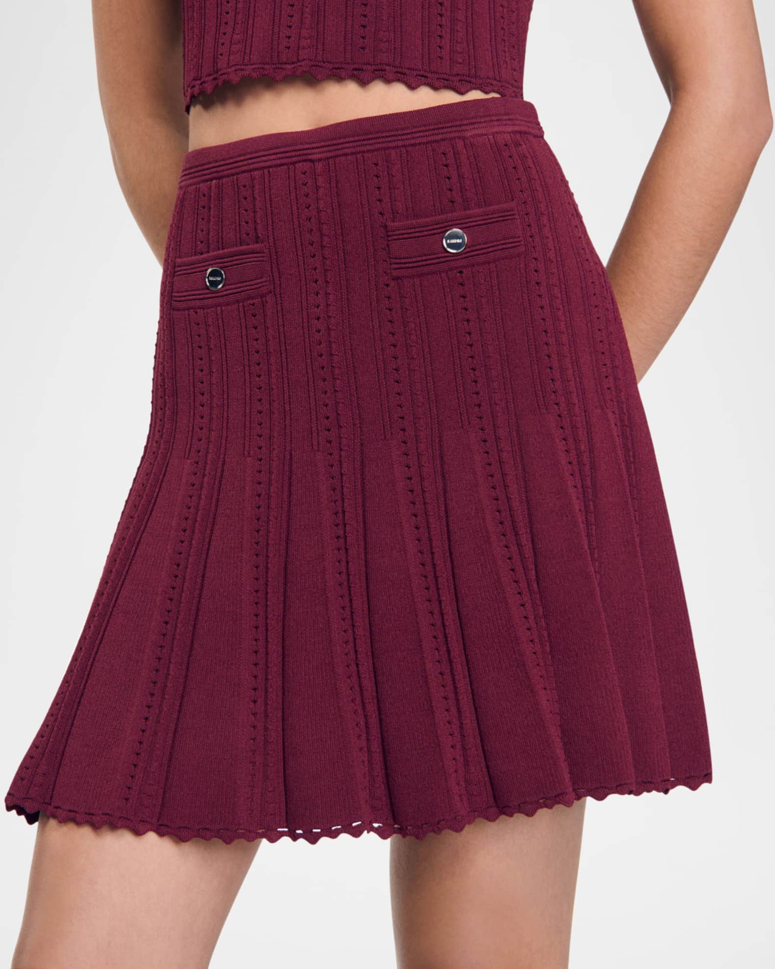 Burgundy skirt 8x10 top