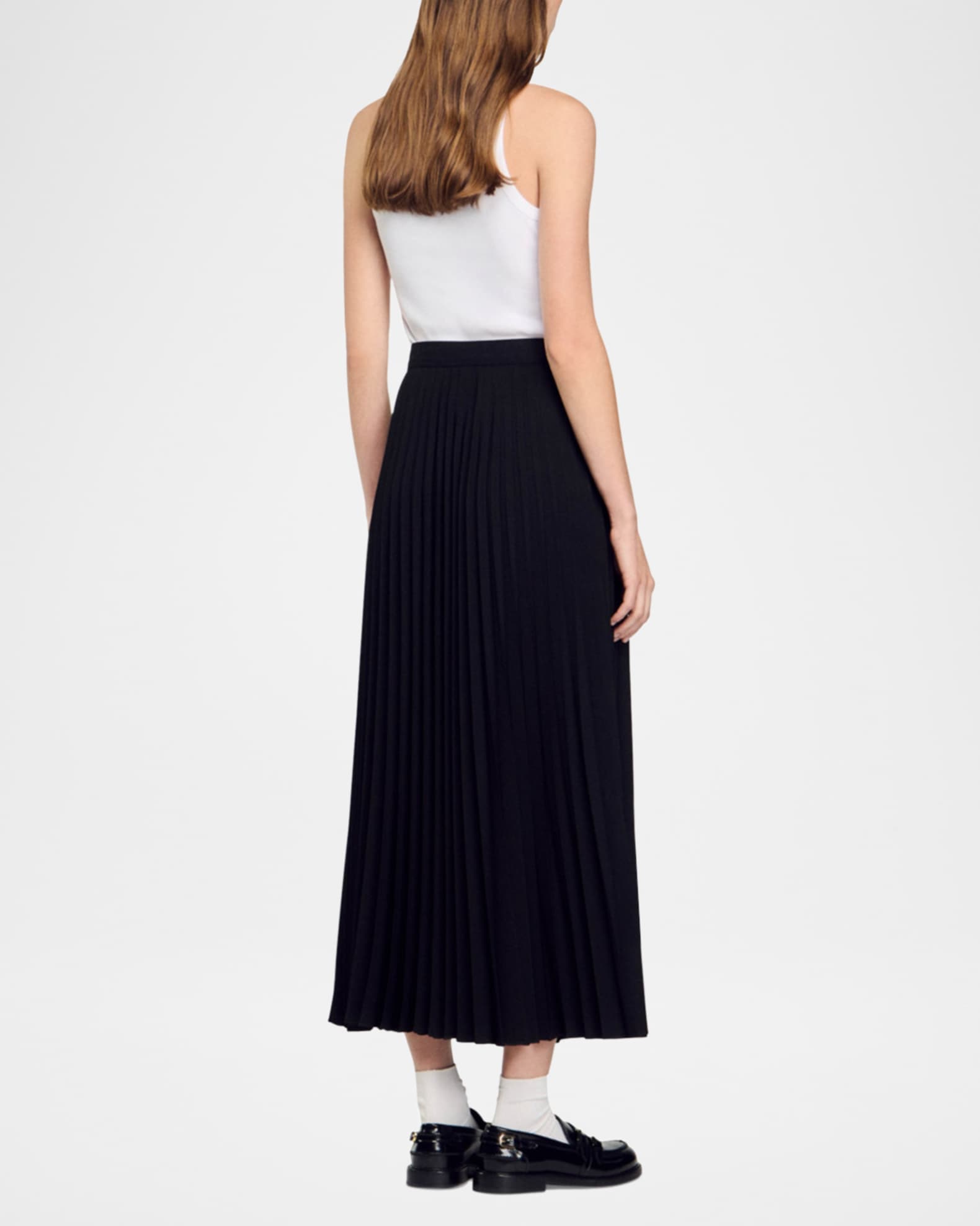 Sandro Souvenir Pleated Midi Skirt | Neiman Marcus