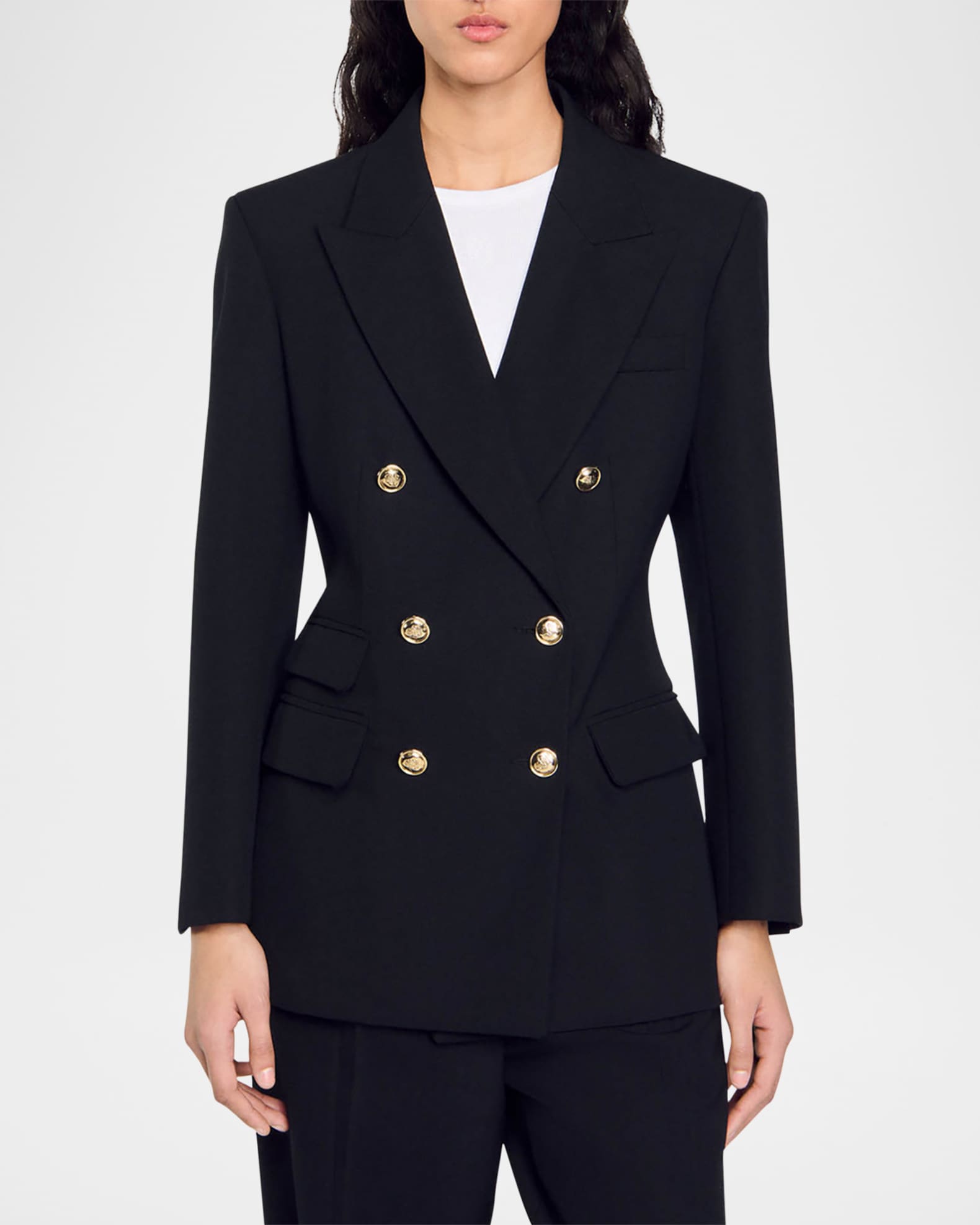 Toscane Double-Breasted Wool Blazer 1