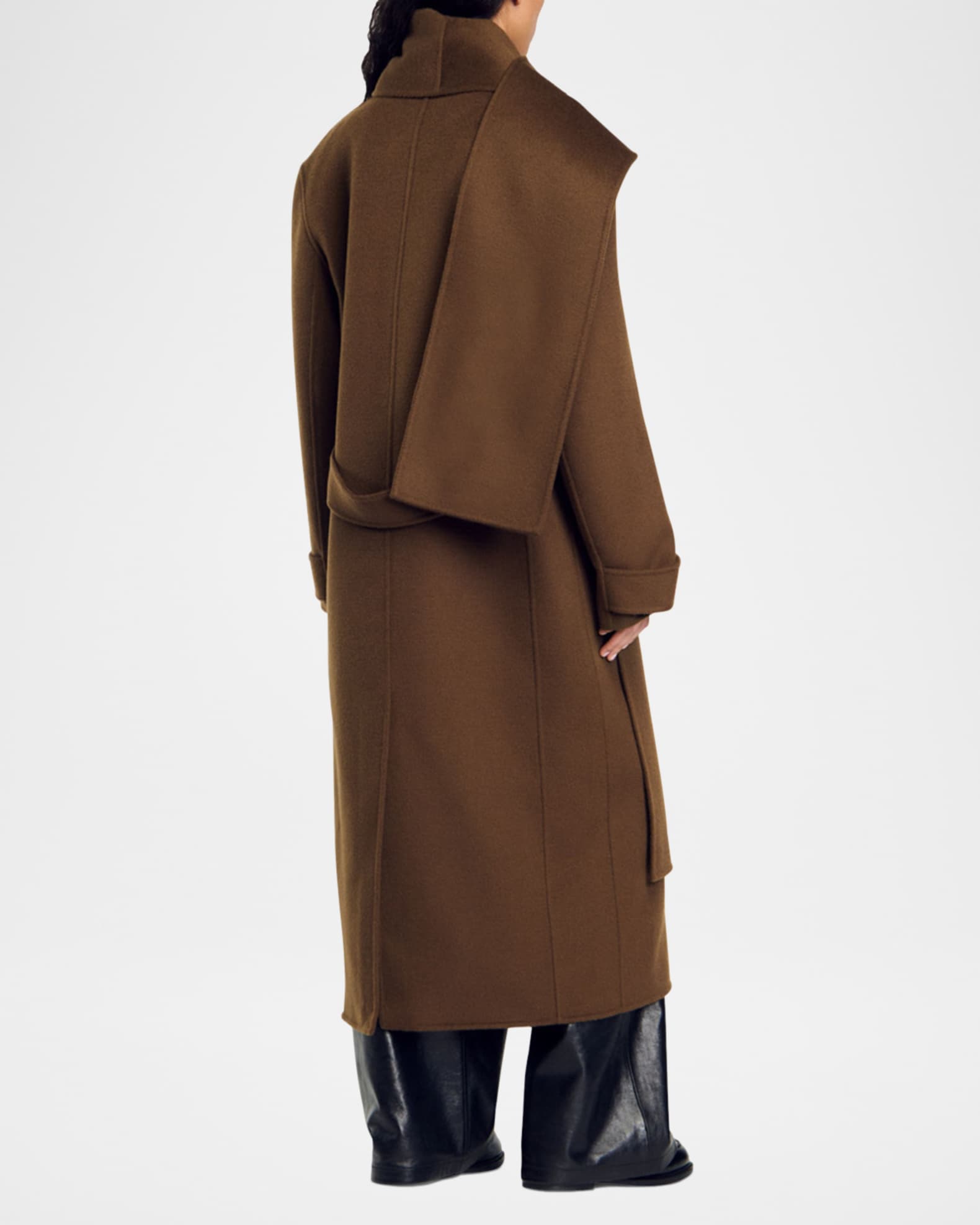 Sandro scarf coat shop