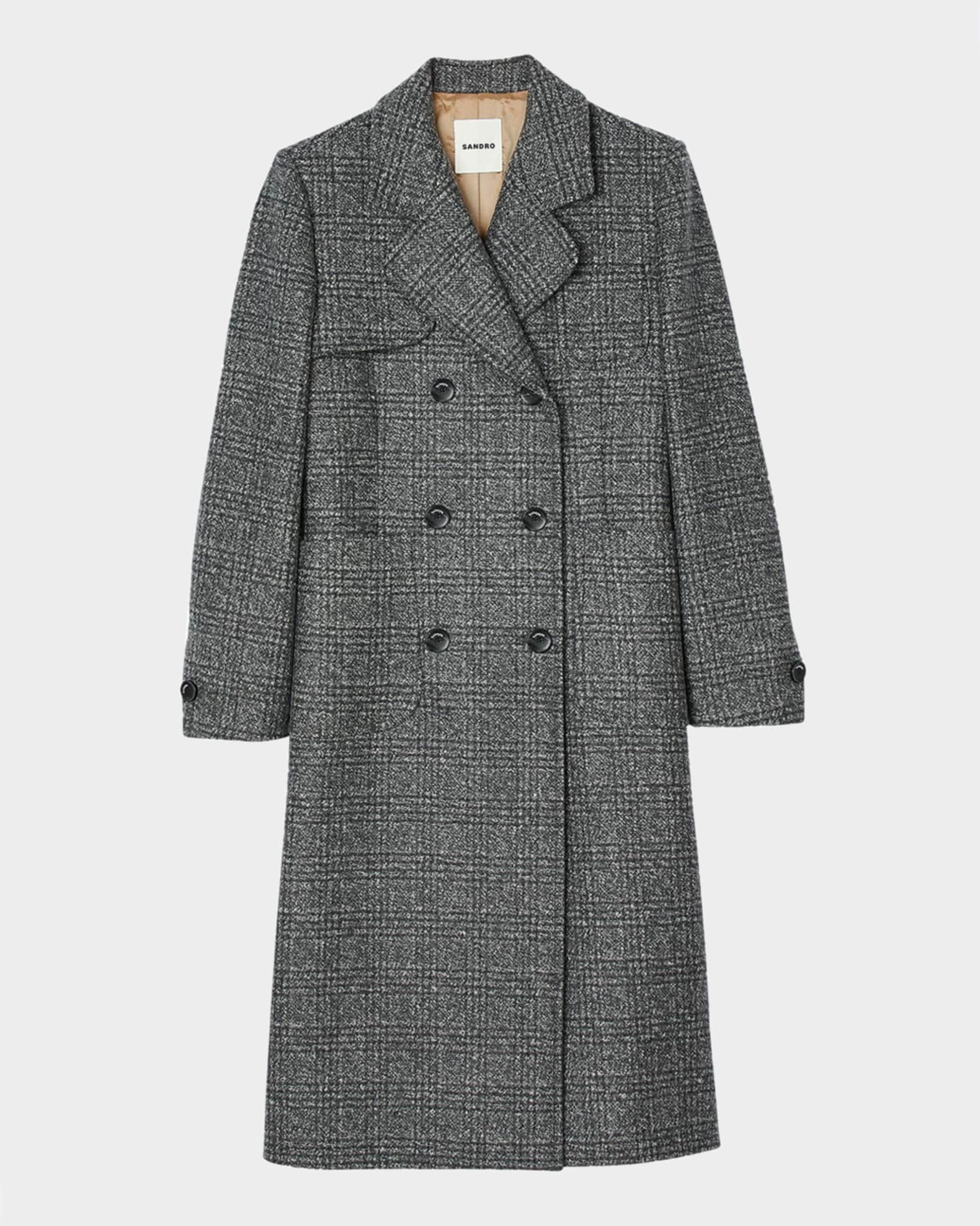 Sandro plaid coat hotsell