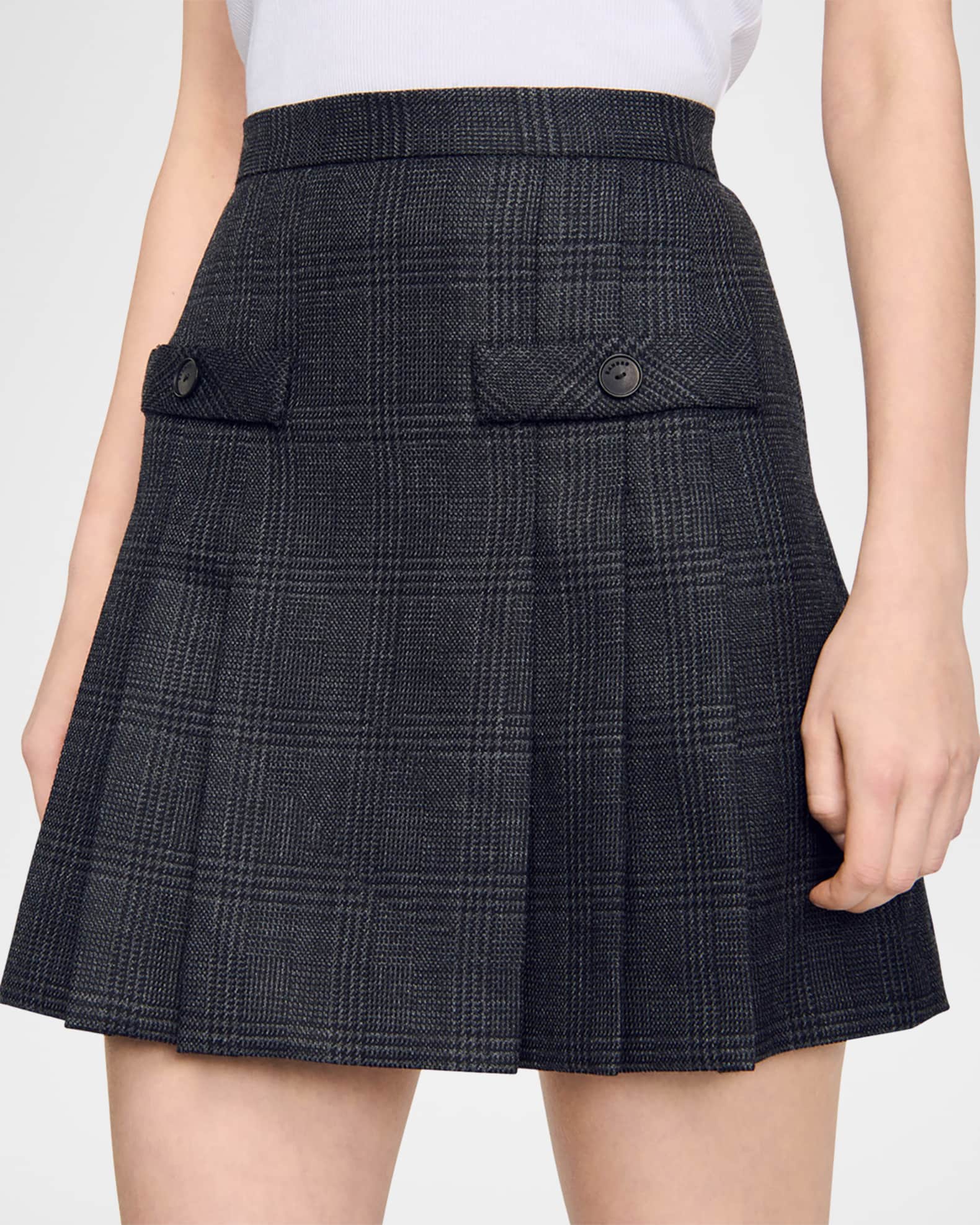 Grey plaid skirt 8x10 shop