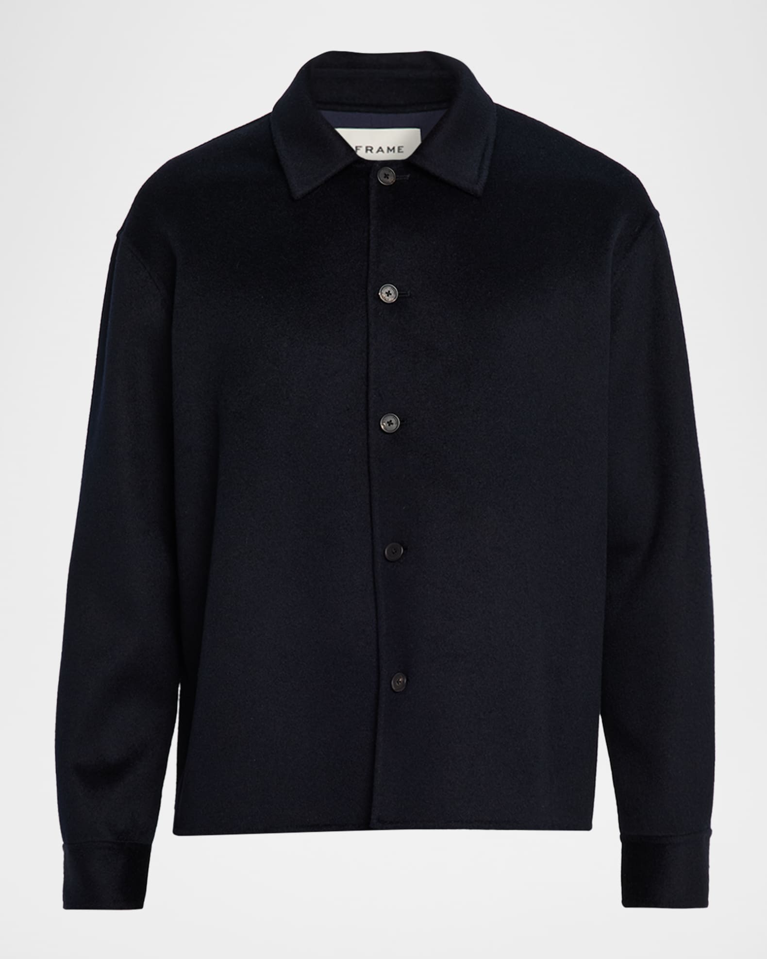 FRAME Men's Double-Face Wool Overshirt | Neiman Marcus