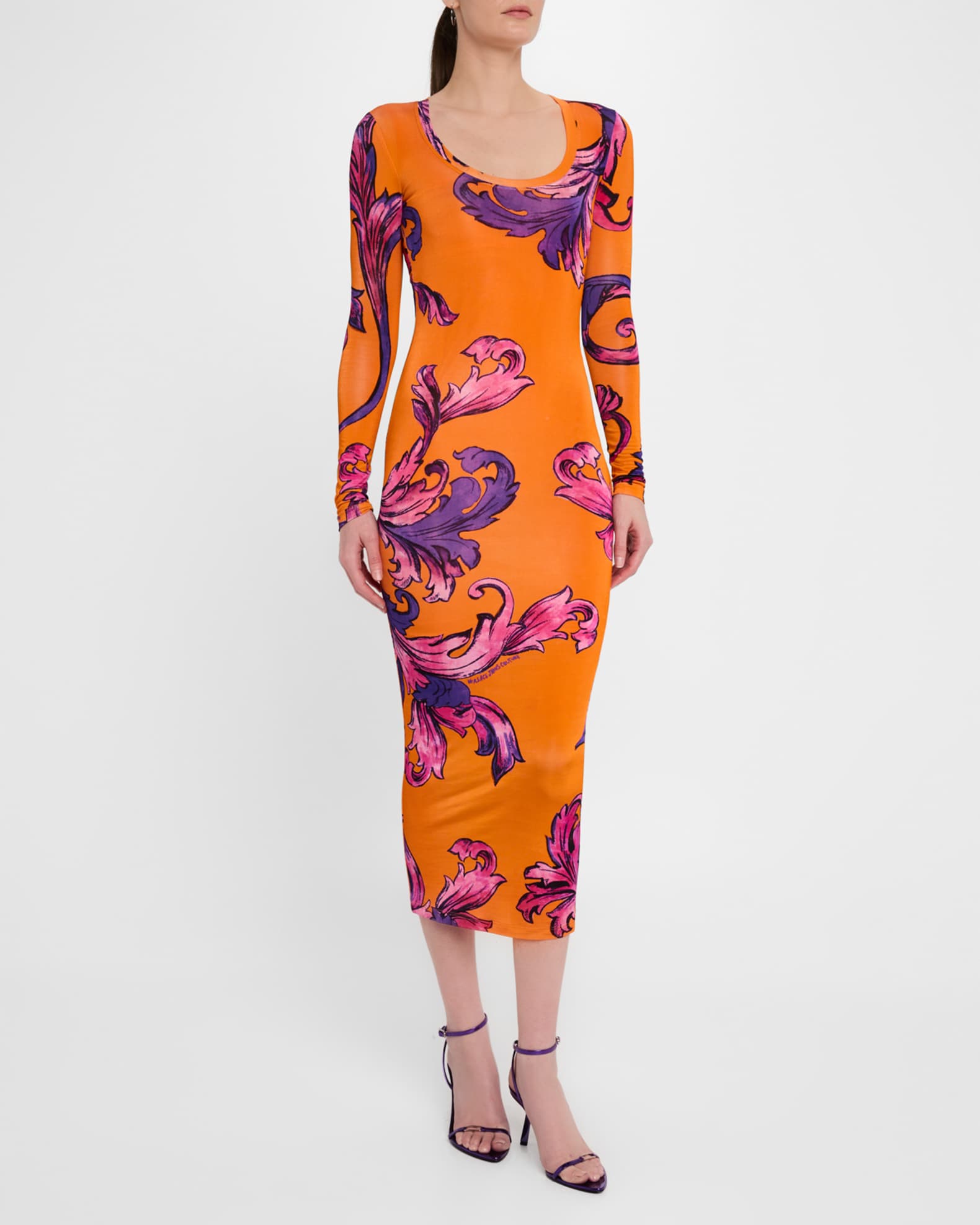 Long-Sleeve Bodycon Midi Dress 1