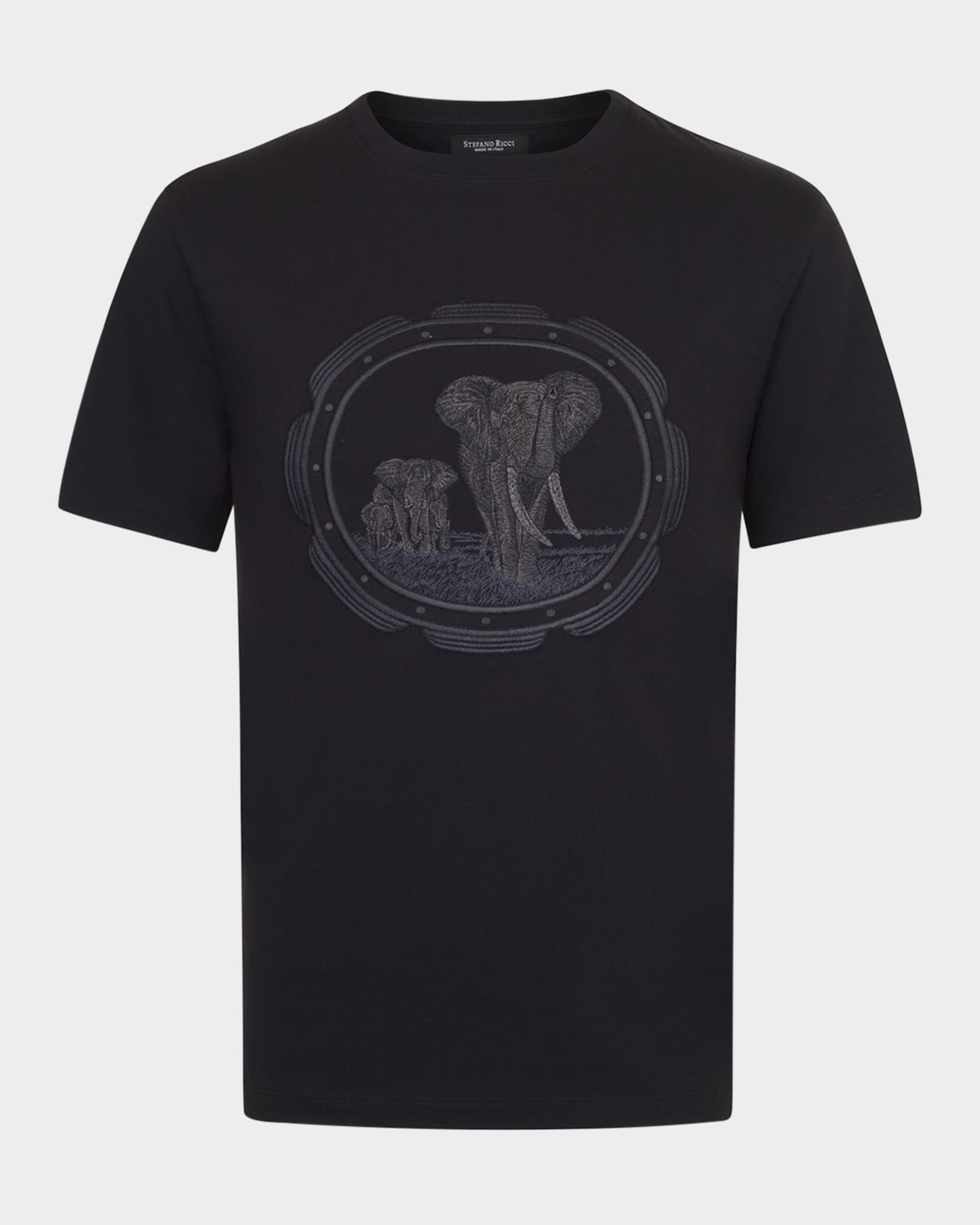 Men's Embroidered Graphic Crewneck T-Shirt 0