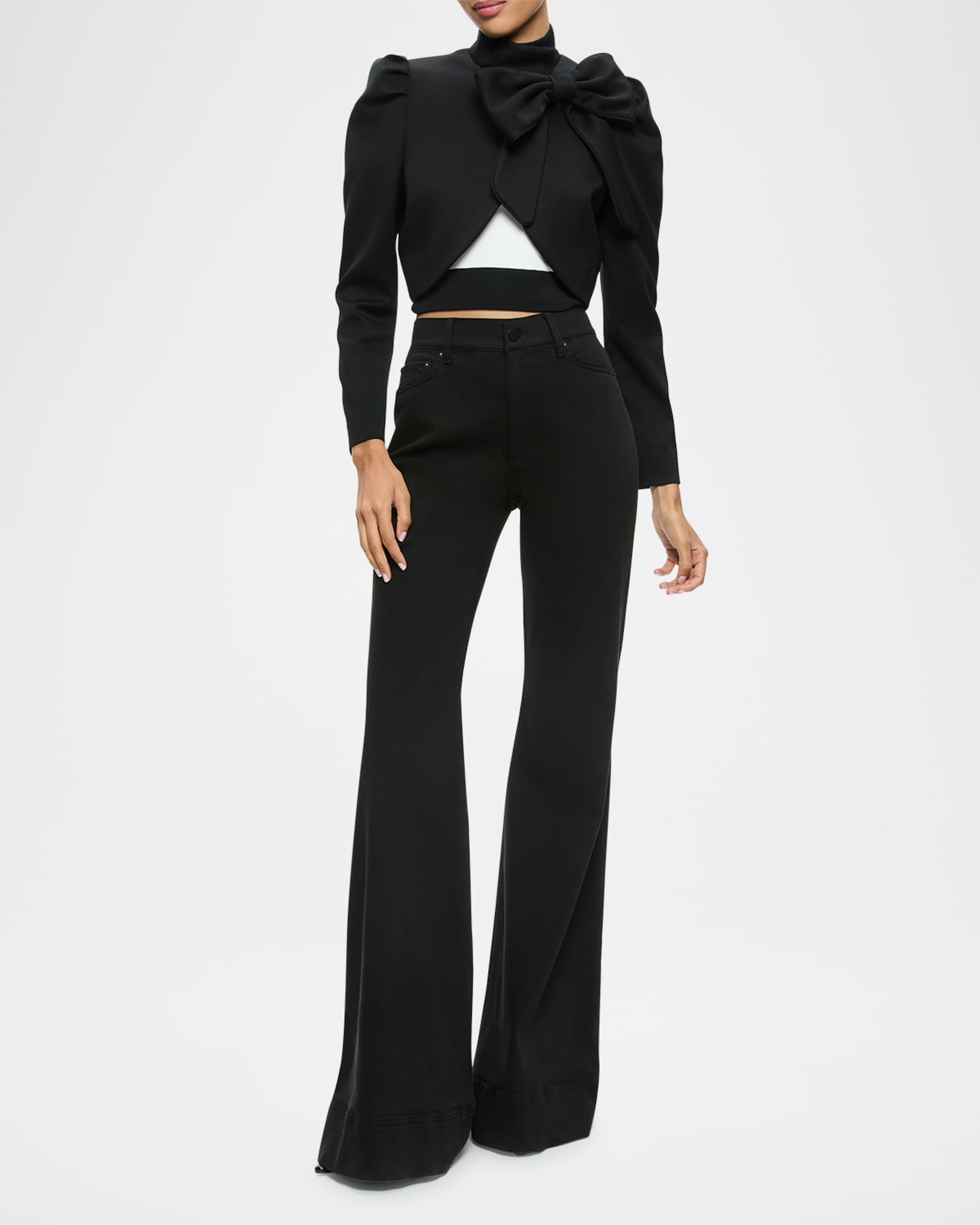 Addison Bow Collar Cropped Jacket