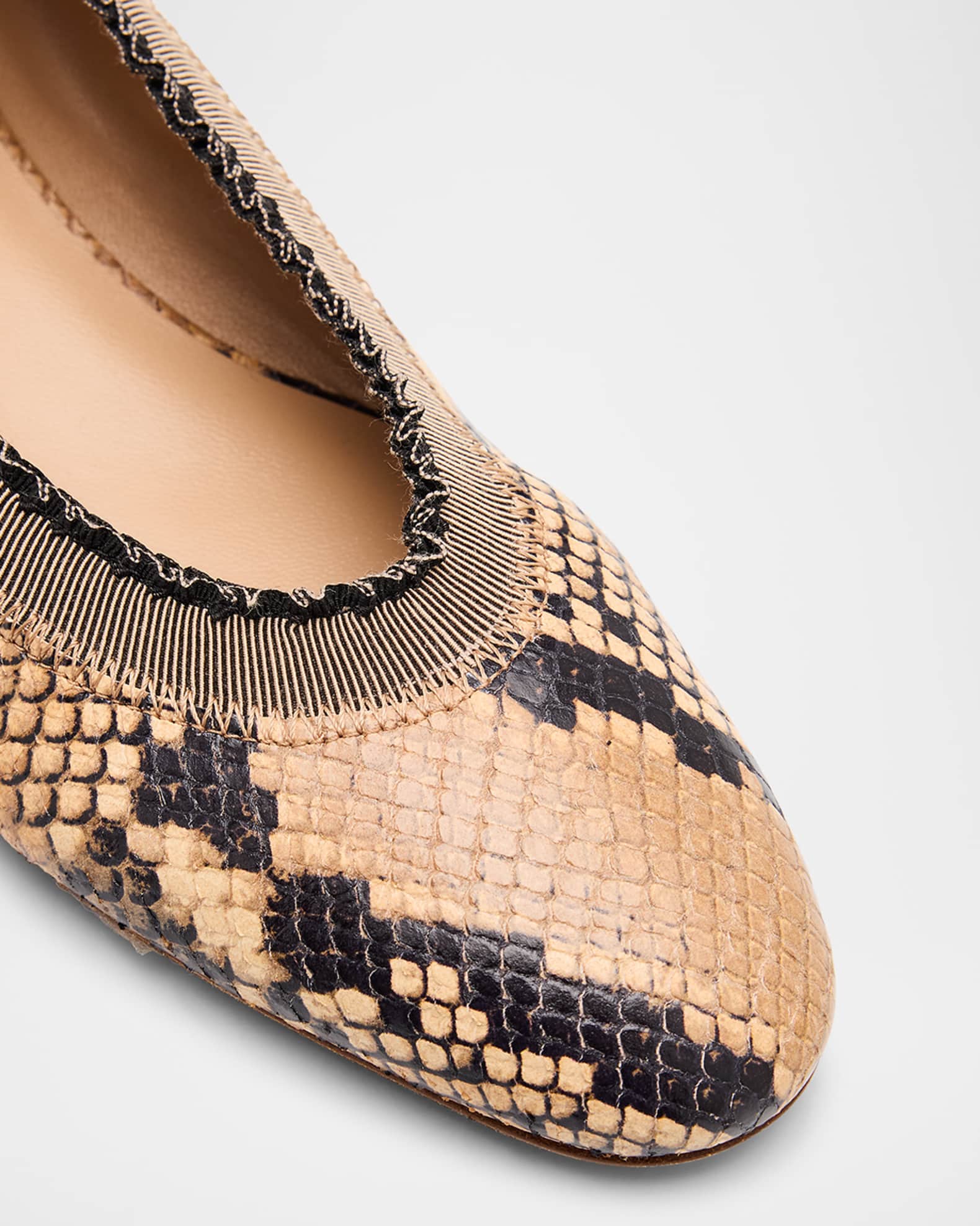 Snakeskin ballet pumps cheap