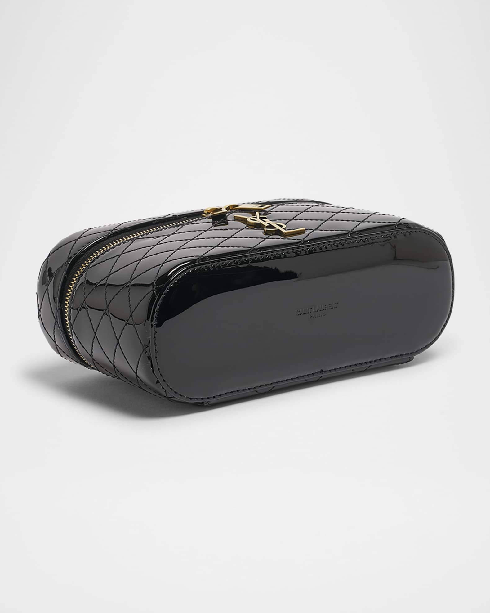 Saint Laurent Vanity YSL Top-Handle Bag in Quilted Patent