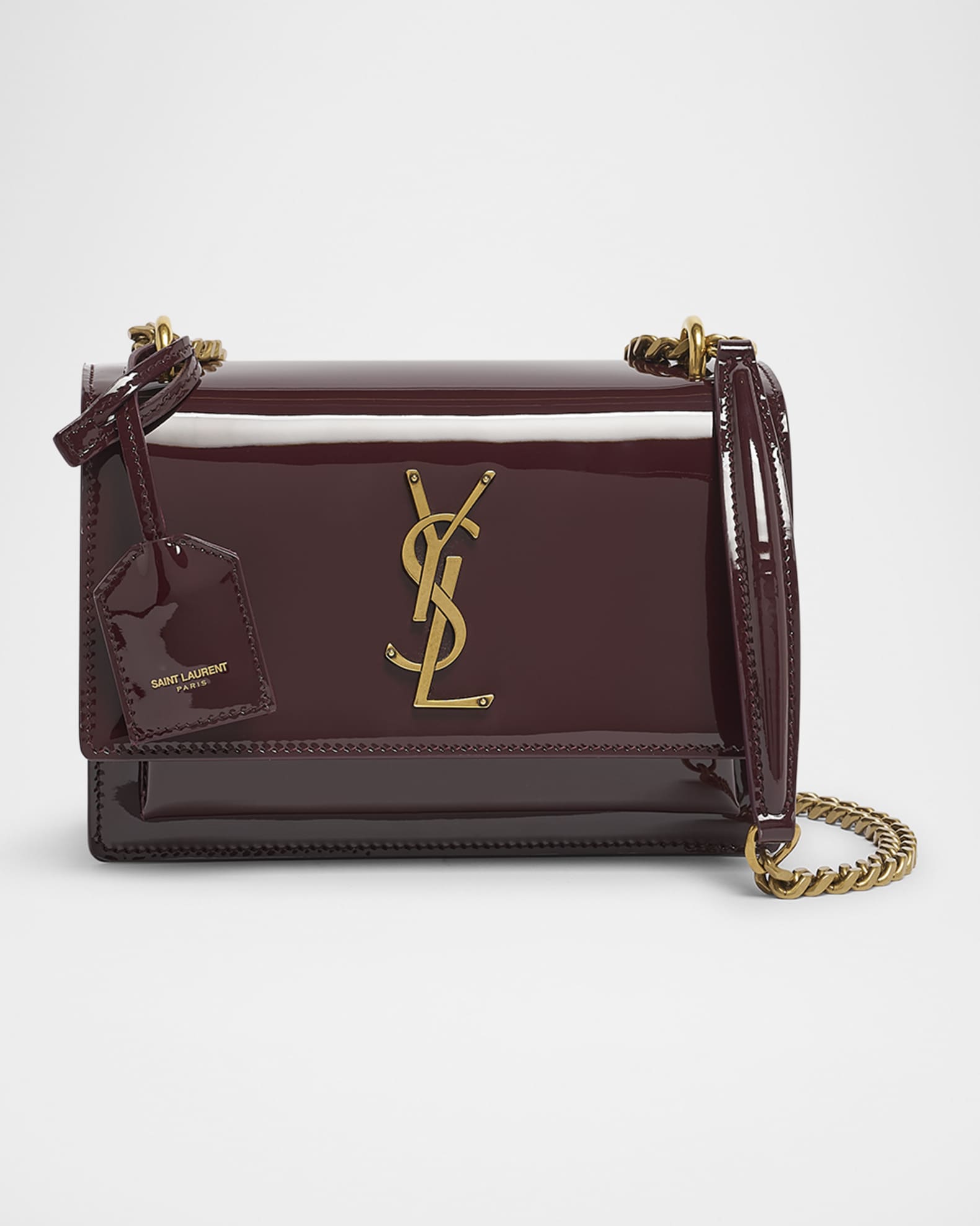 Saint Laurent Sunset Crossbody Bag Dark Red Wine