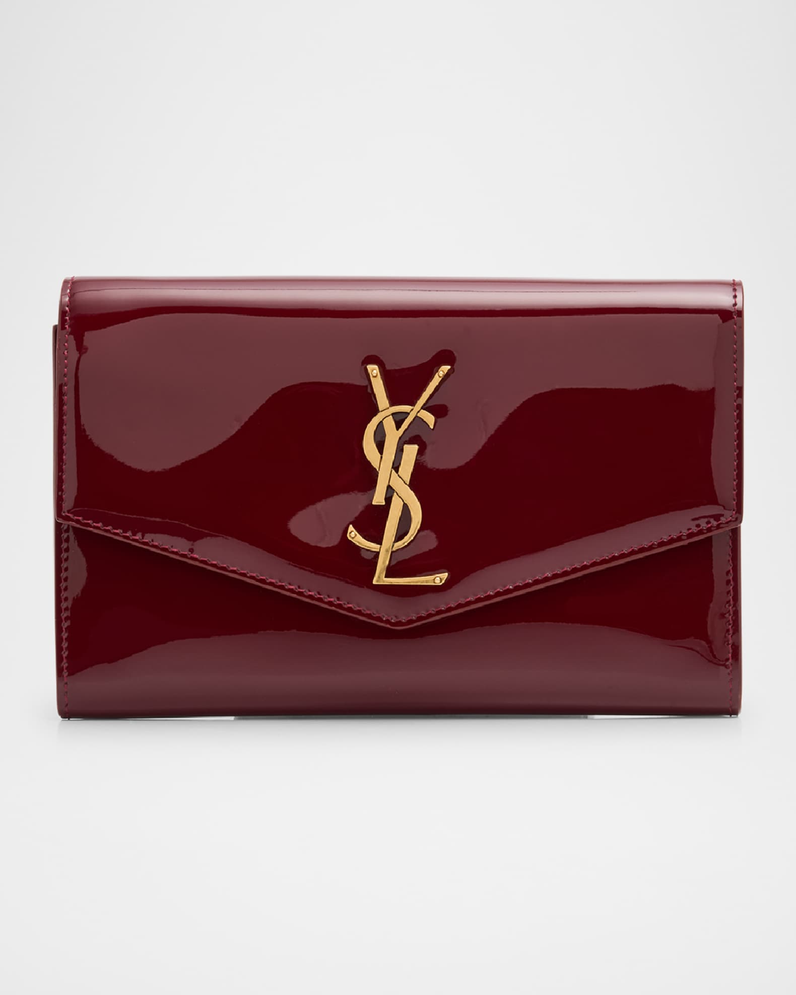 YSL Wallet on Chain in Patent Leather  0