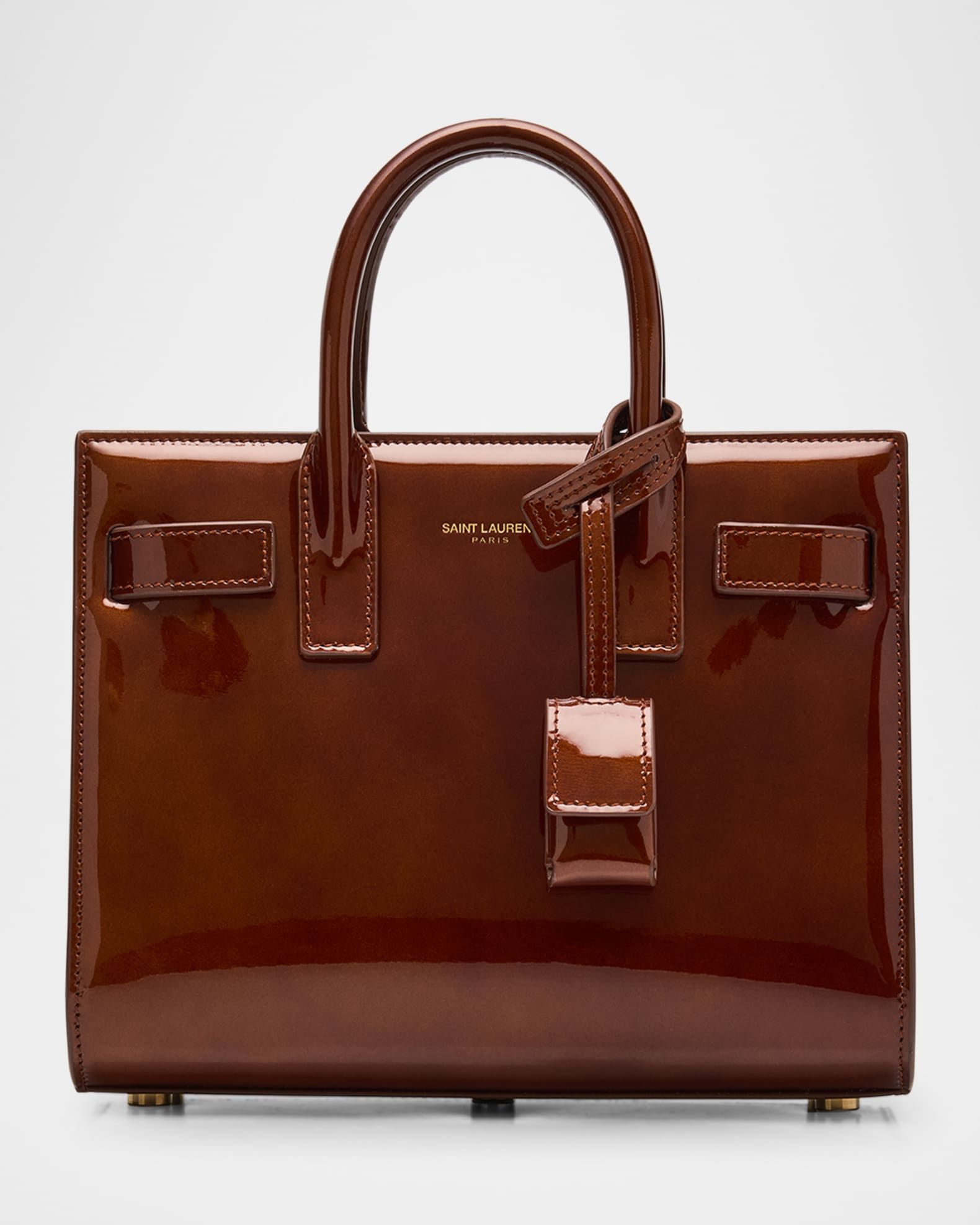 ハンドバッグ Saint Laurent Caramel Leather Nano Sac De Jour Handbag Saint Laurent Sac De Jour Nano Top-Handle Bag in Smooth