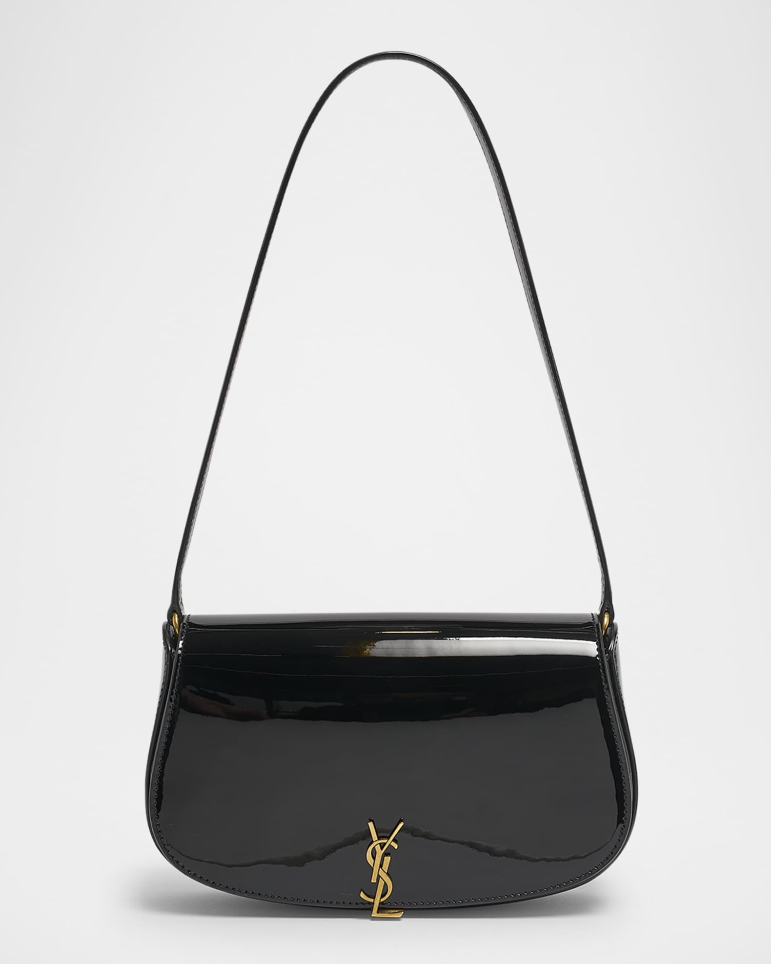 Saint Laurent Mini YSL Shoulder Bag in Patent Leather Neiman Marcus