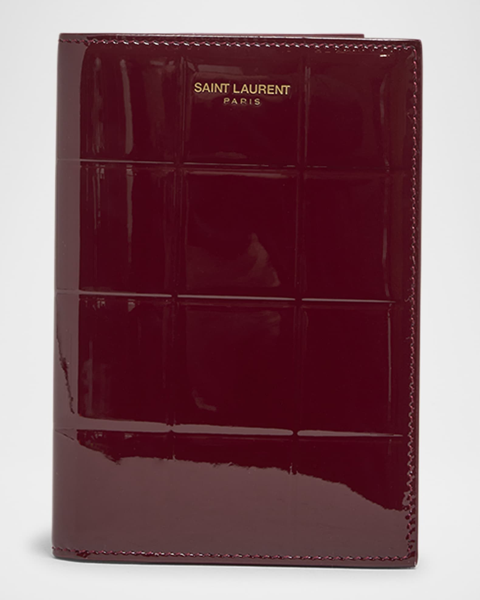 Passport Holder in Quilted Patent Leather 0