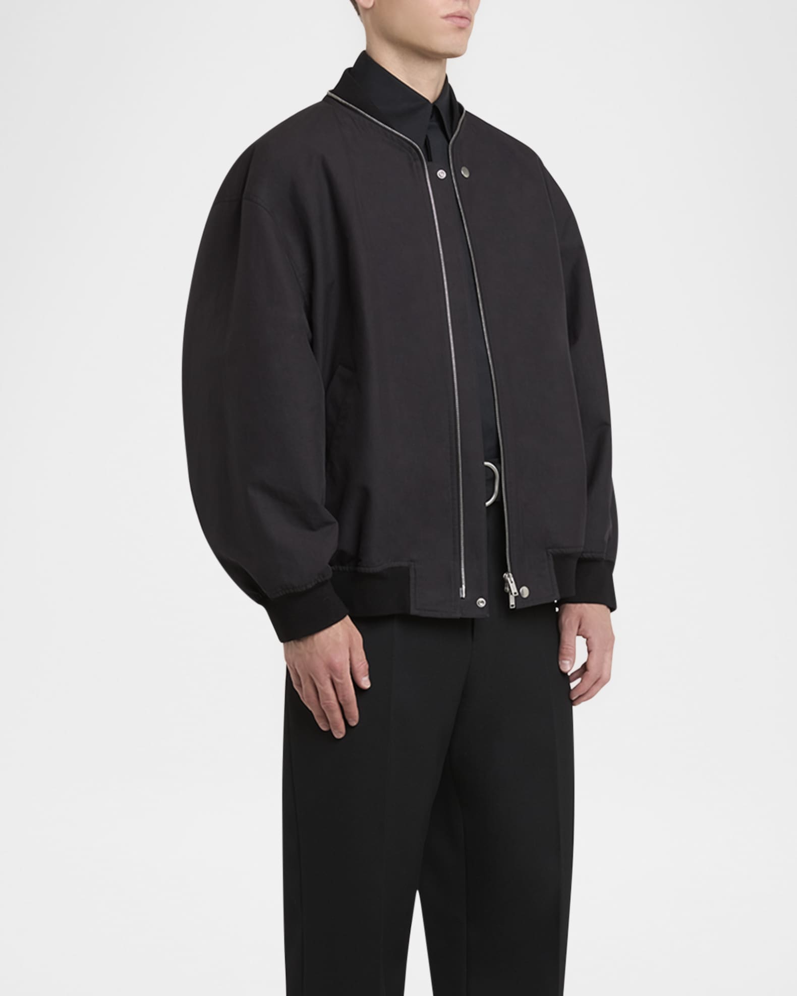 ジャケット・アウター JIL SANDERZip Shirt Jacket Black 4 Jil Sander Black zipped shirt jacket | TheDoubleF