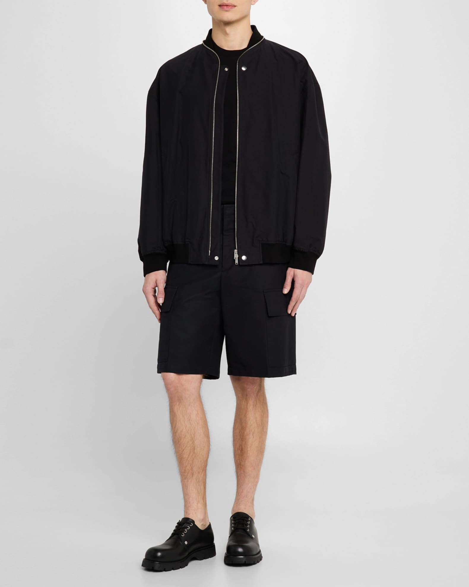 Jil Sander Men's Oversized Lightweight Cotton Jacket | Neiman Marcus