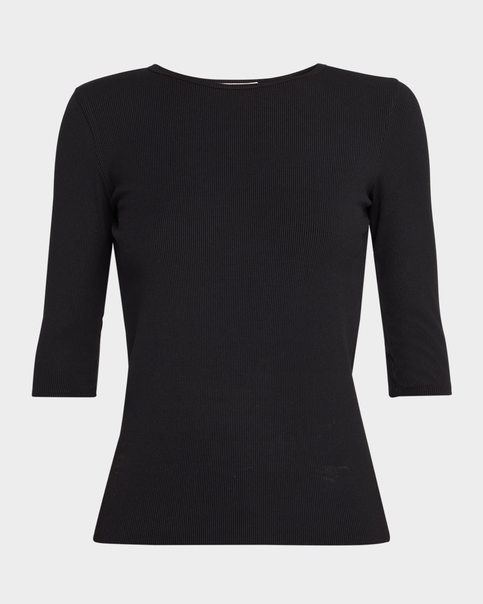 Elbow-Sleeve Crewneck Tee 0