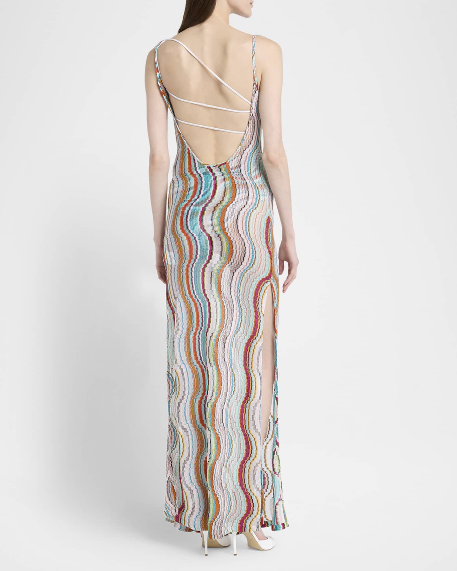 上品 Chevron Multicolor Wave Missoni Maxi Neiman | Coverup Dress ワンピース