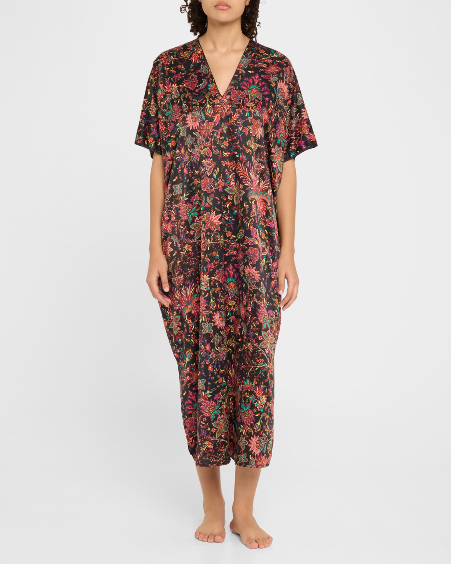Natori Granada V Neck Caftan Multi S