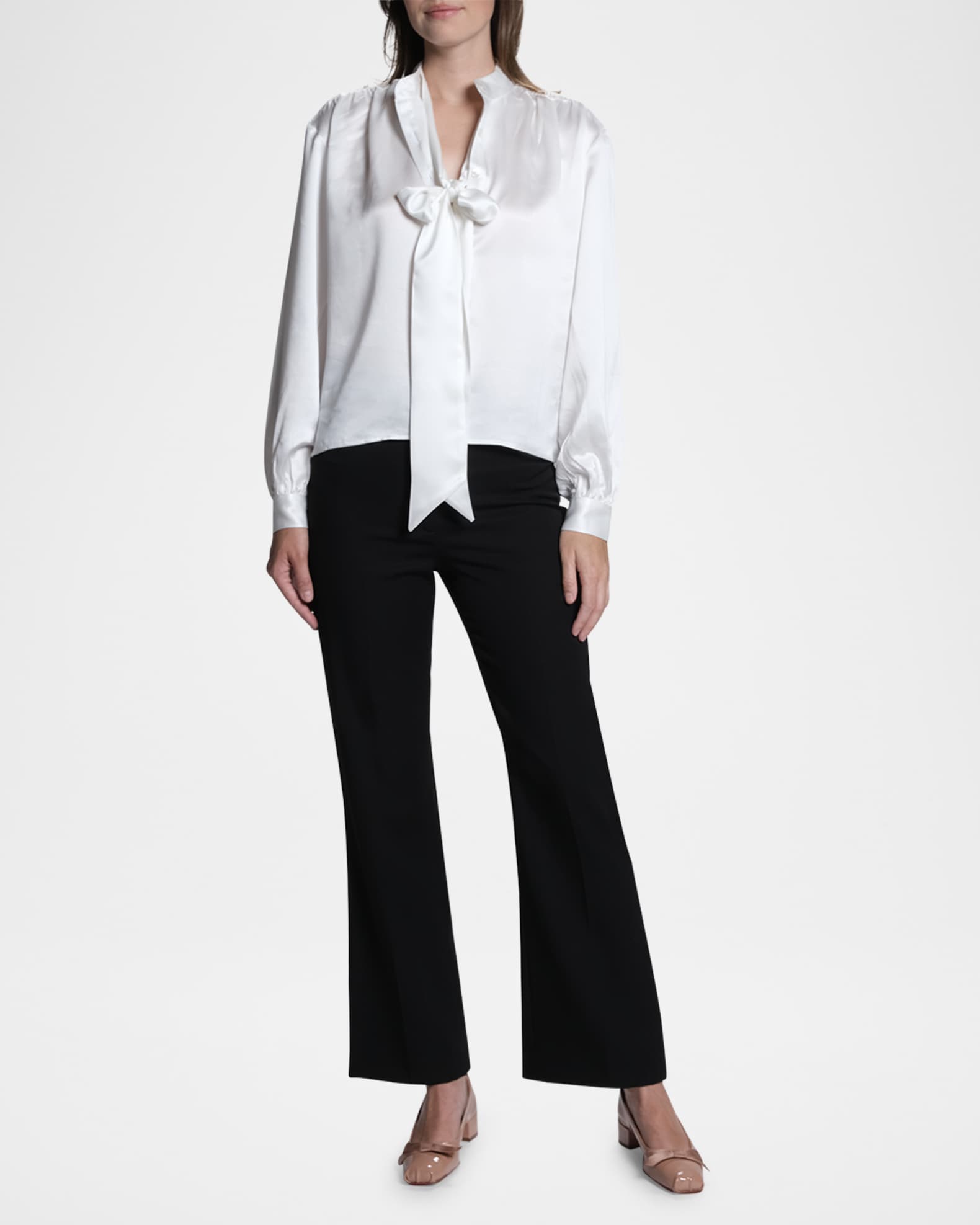 The Tie-Neck Silk Blouse 1