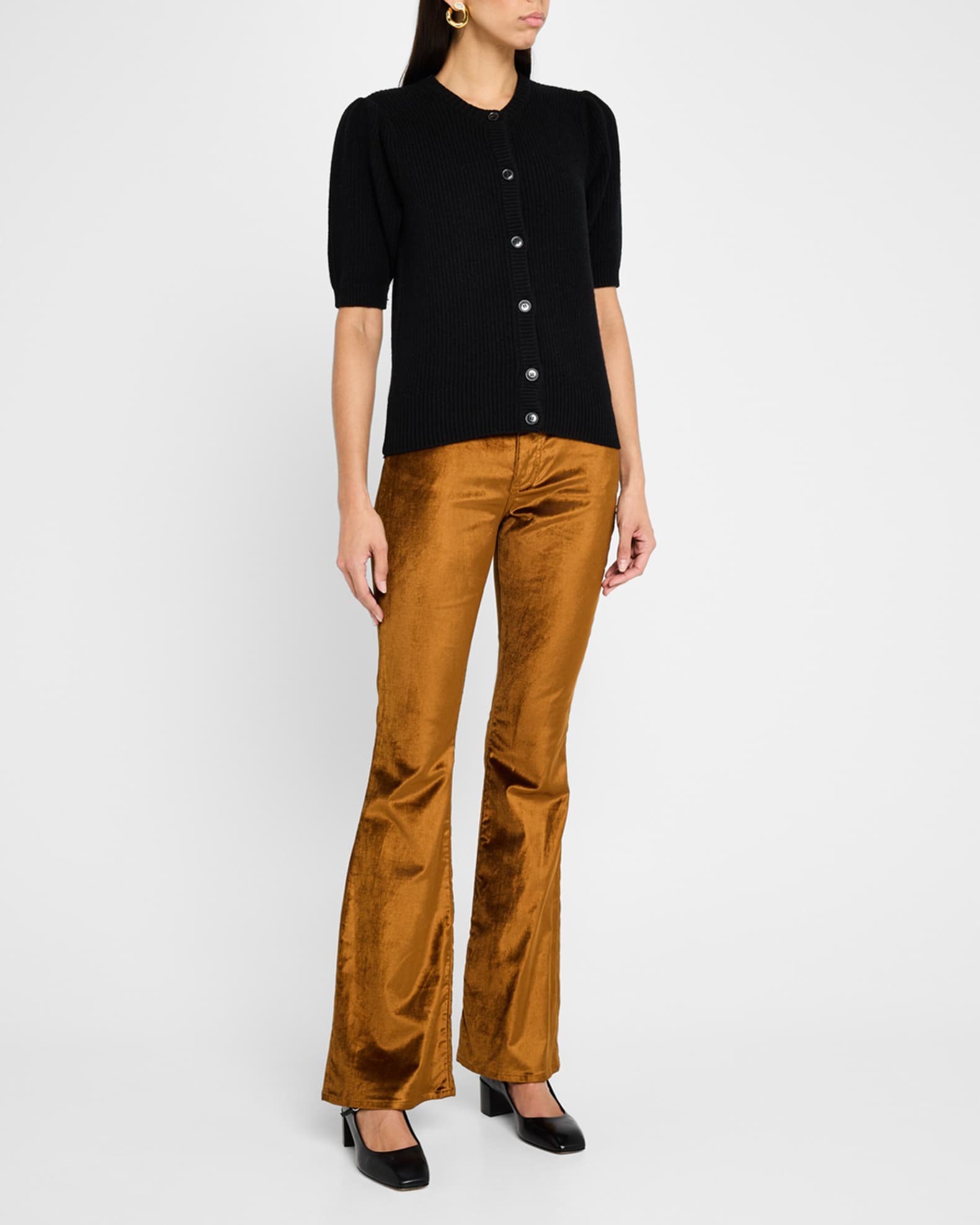 Shrunken Short-Sleeve Cardigan | Neiman Marcus