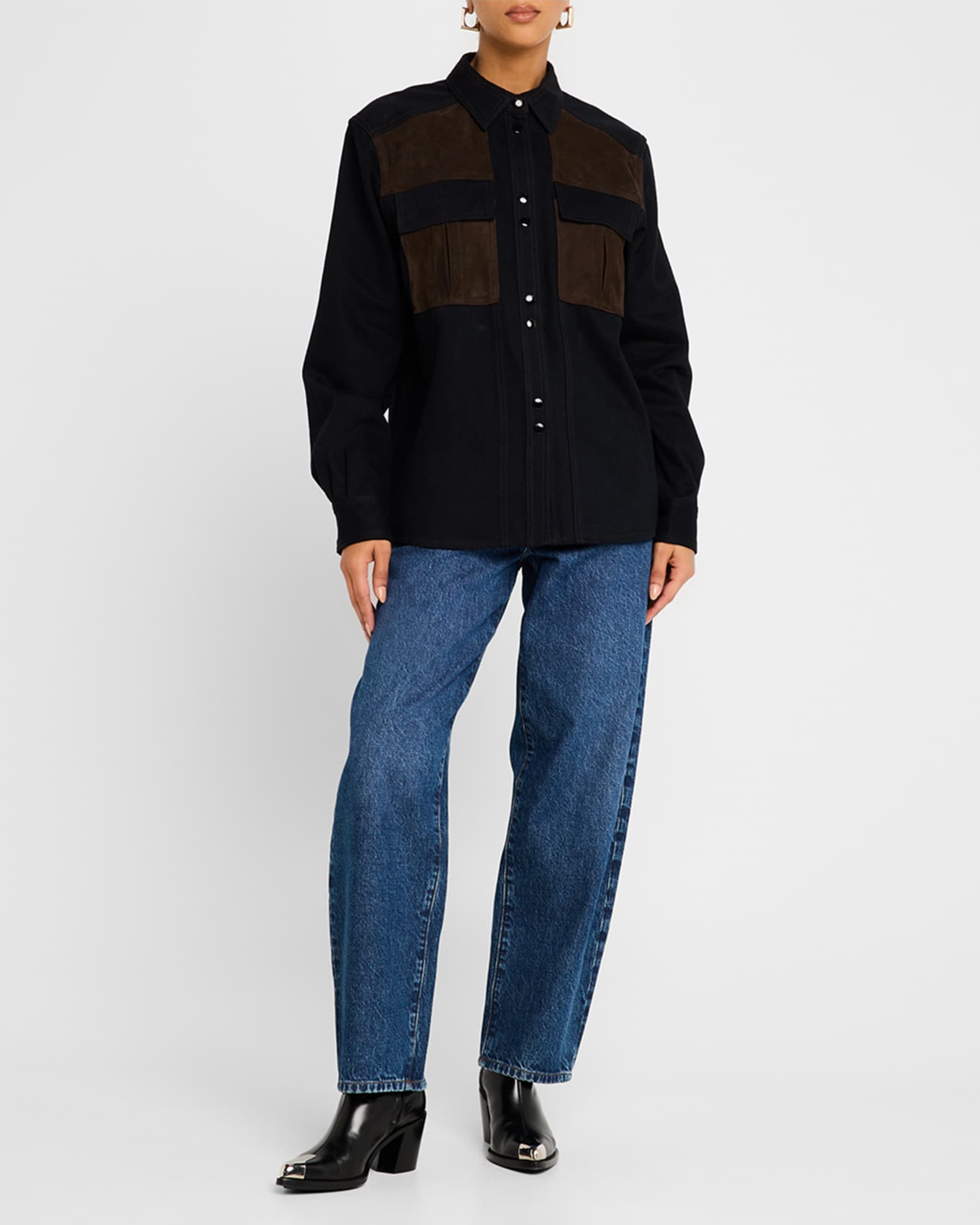 Low Slung Barrel Jeans 1