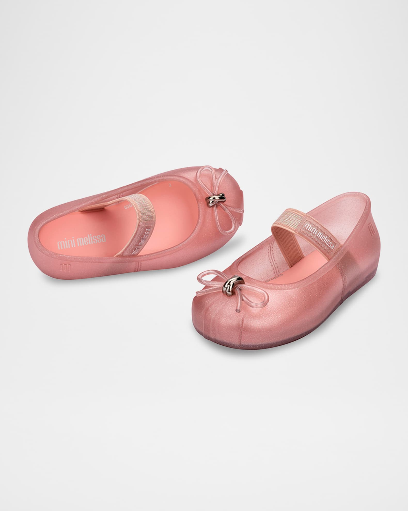 Mini Melissa Girls Soft Petals Ballerinas in Pink