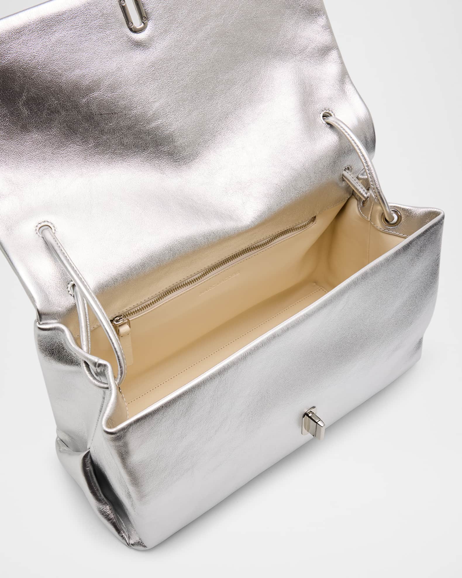 Marc Jacobs Metallic Leather Large Dual Shoulder Bag Marc Jacobs Metallic Leather Large Dual Shoulder Bag